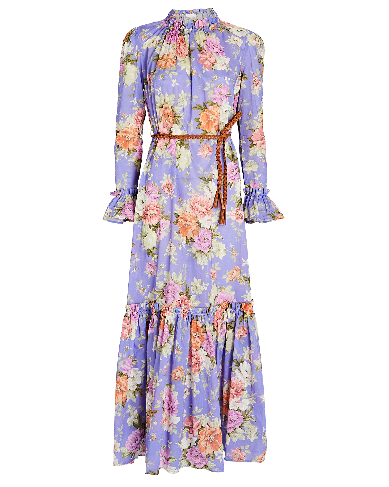 Zimmermann Ruffled Floral Midi Dress | INTERMIX®