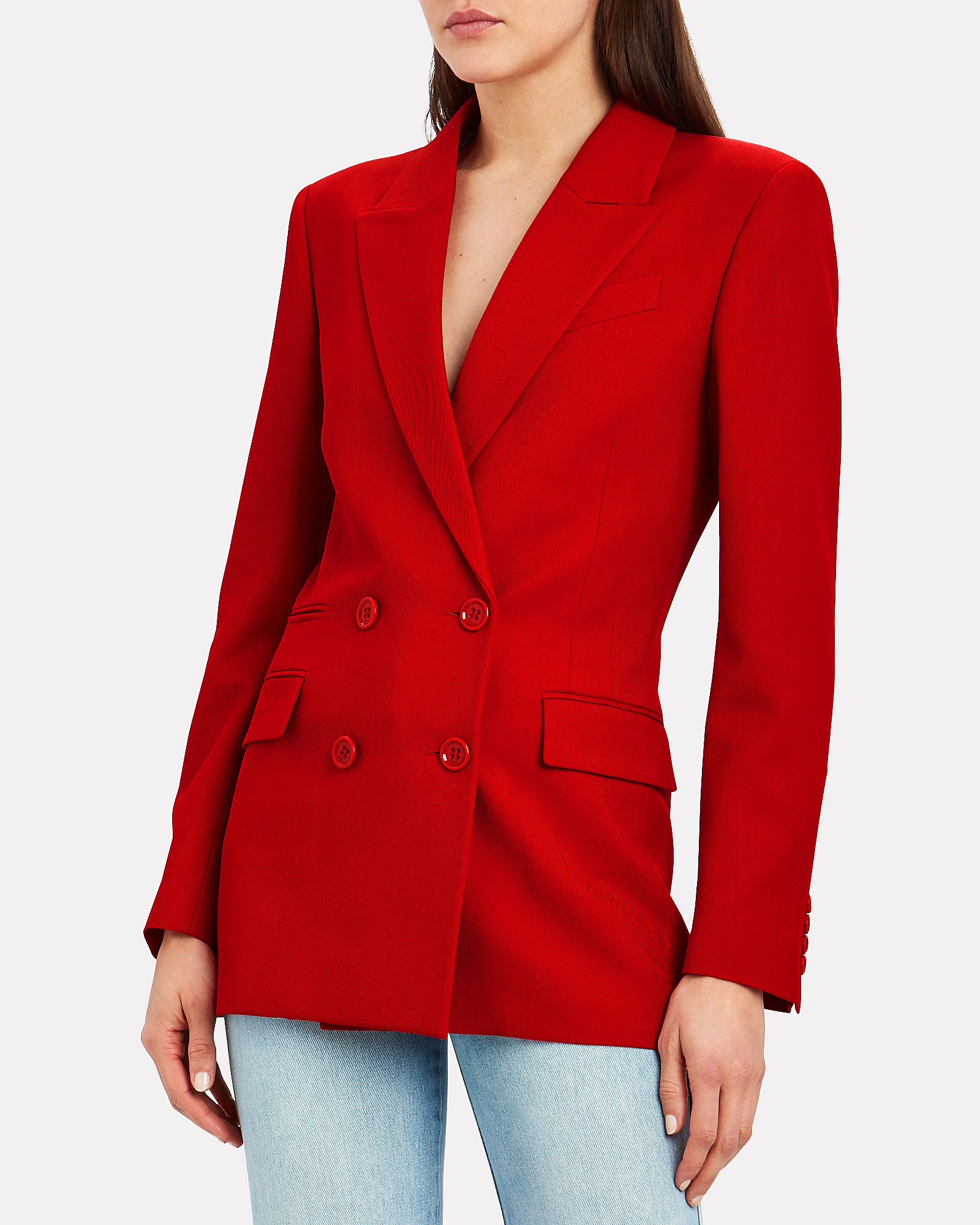 Racil Archie Double-Breasted Drill Wool Blazer | INTERMIX®
