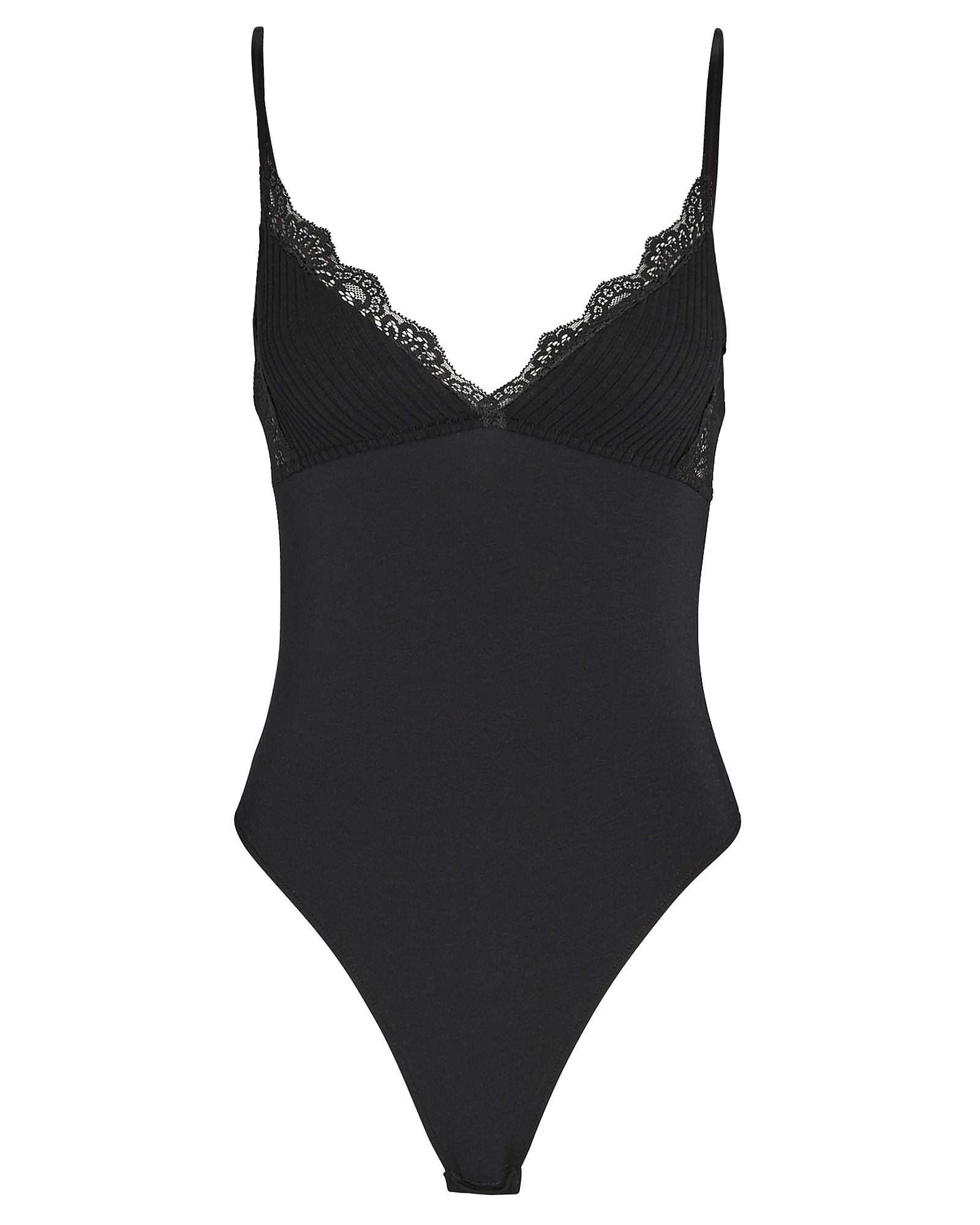 Only Hearts Eco Rib Lace-Trimmed Bodysuit | INTERMIX®