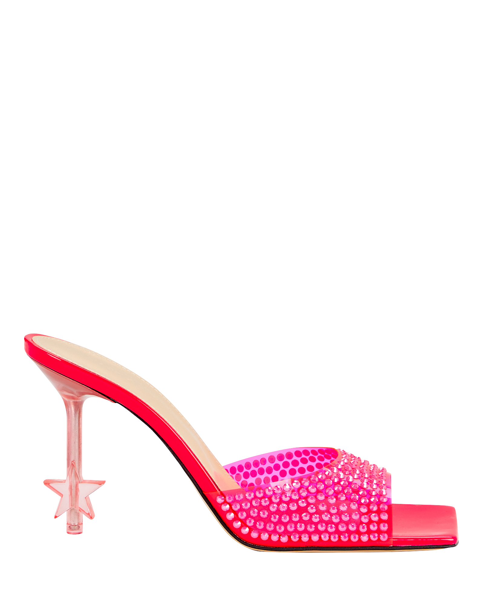 MACH & MACH PVC Star-Heel Mules In Pink | INTERMIX®
