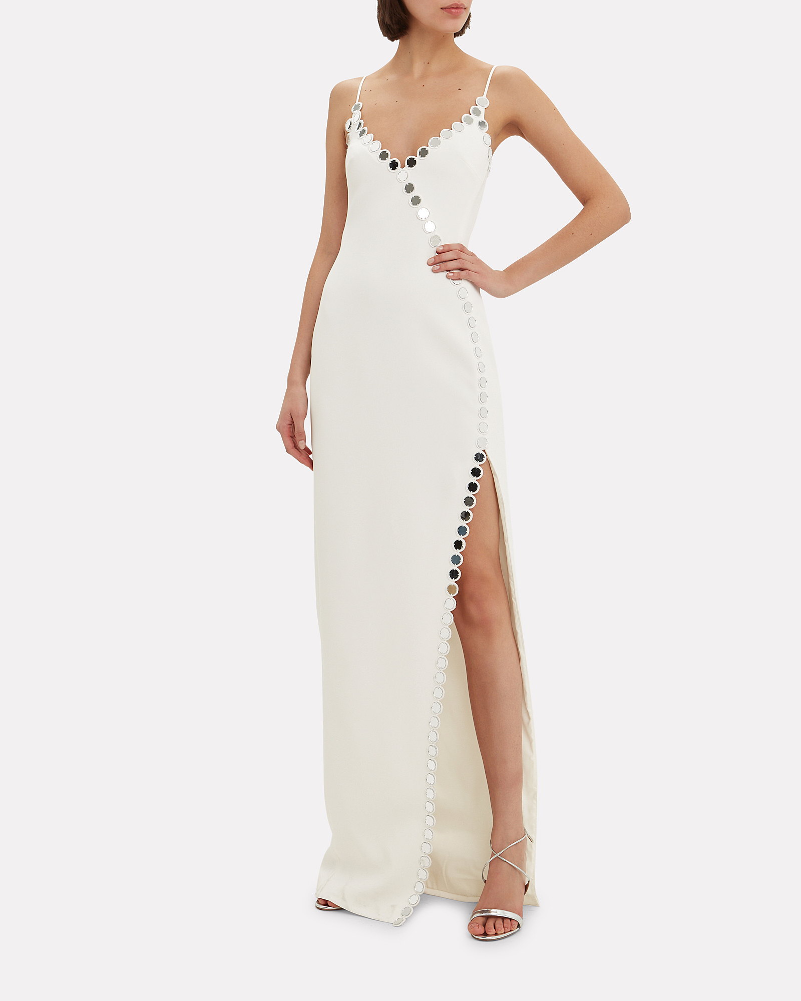 Mirror Embellished Strappy Gown | INTERMIX®