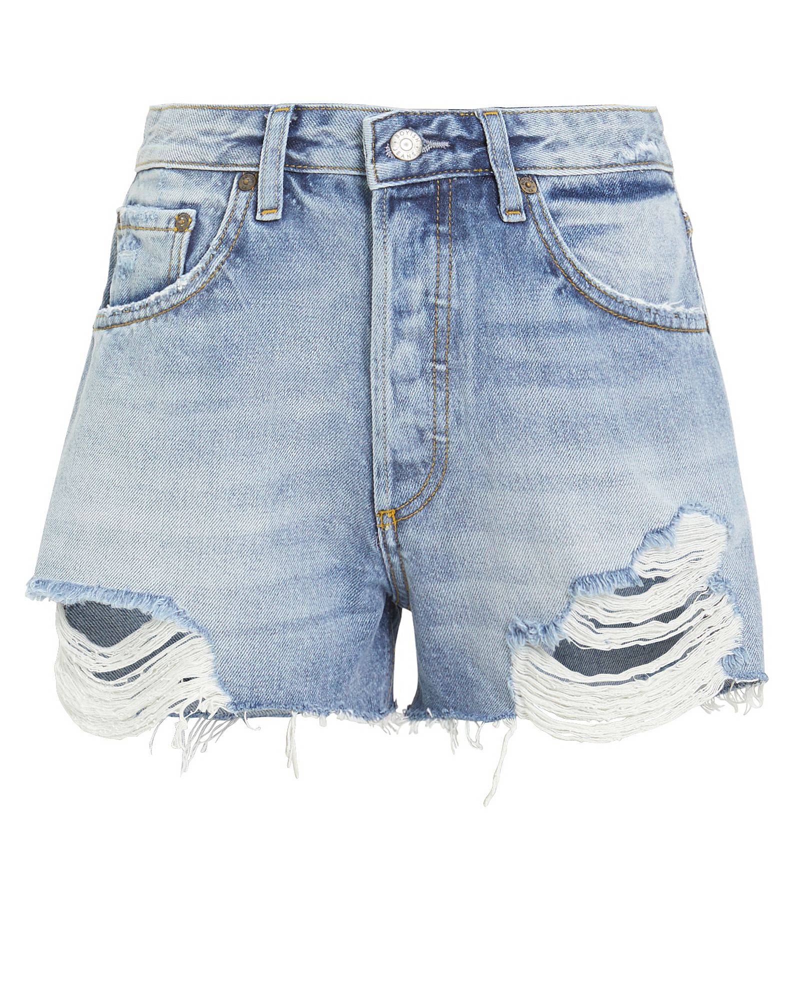 Boyish Jeans The Cody Distressed Denim Shorts In Denim-lt | ModeSens