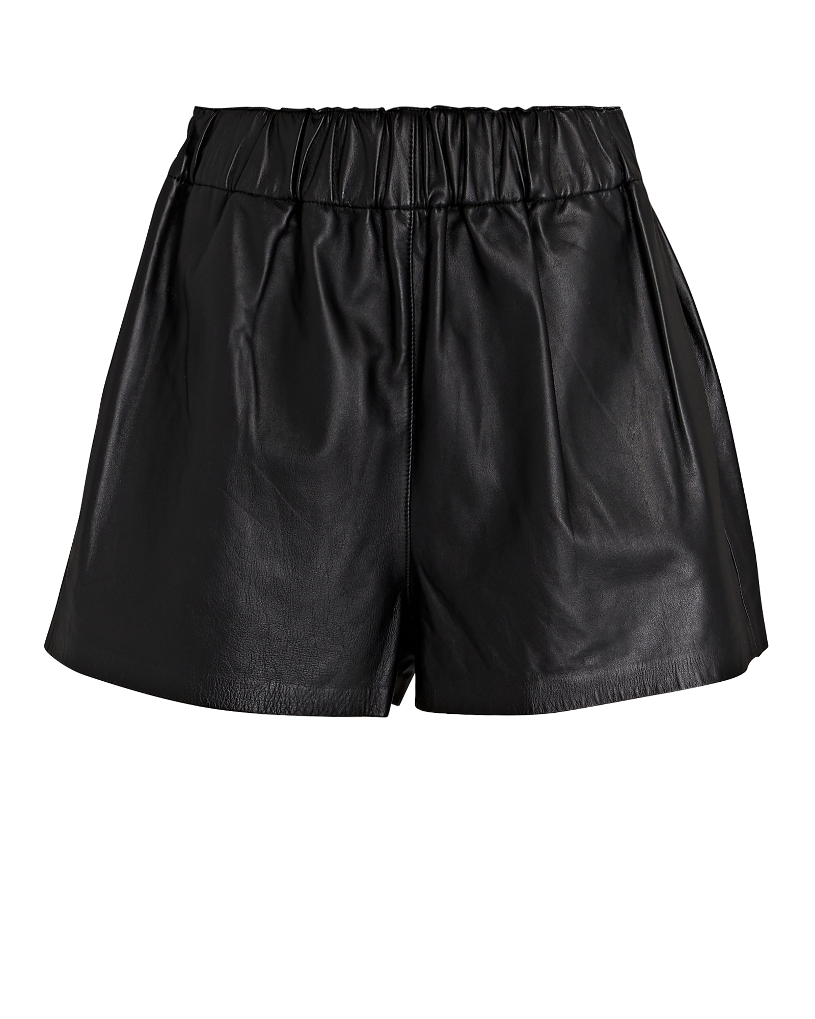 Tibi Leather Pull-On Shorts | INTERMIX®