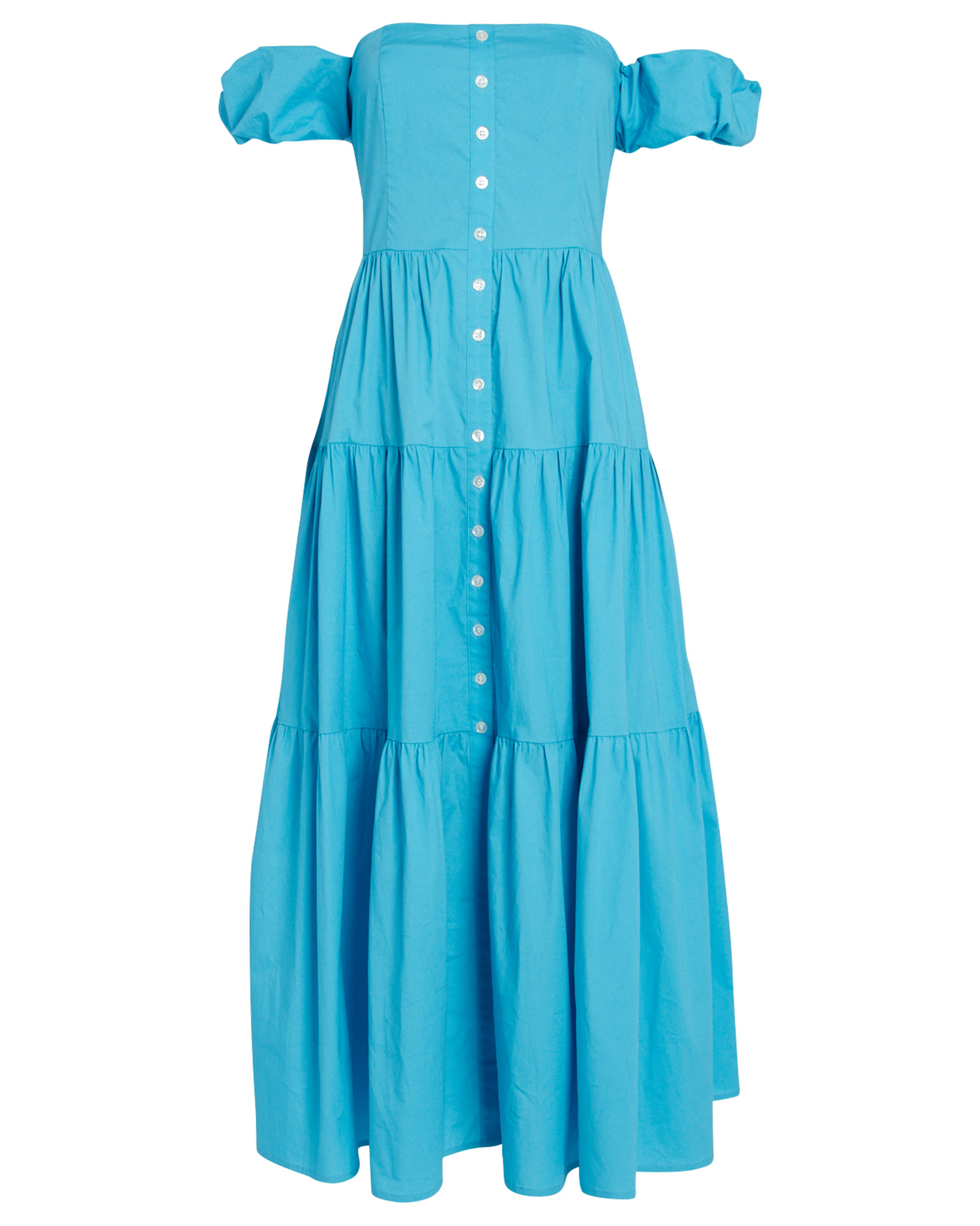 STAUD Elio Off-the-Shoulder Cotton Dress | INTERMIX®
