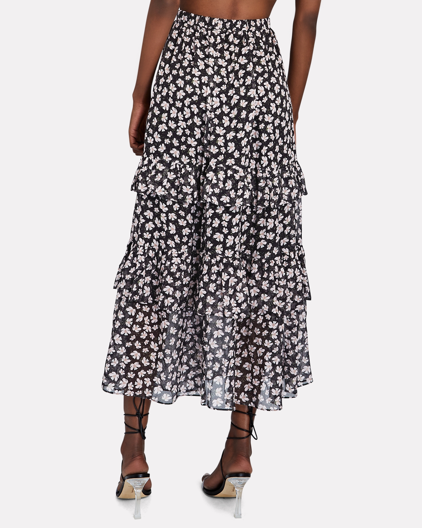INTERMIX Private Label Odette Ruffled Floral Maxi Skirt | INTERMIX®