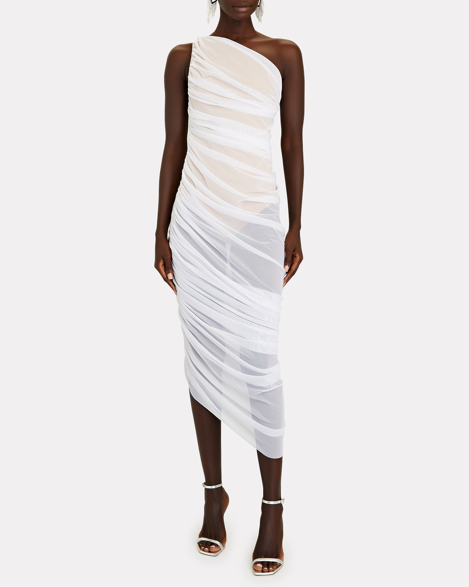 Norma Kamali Diana Ruched One-Shoulder Dress | INTERMIX®