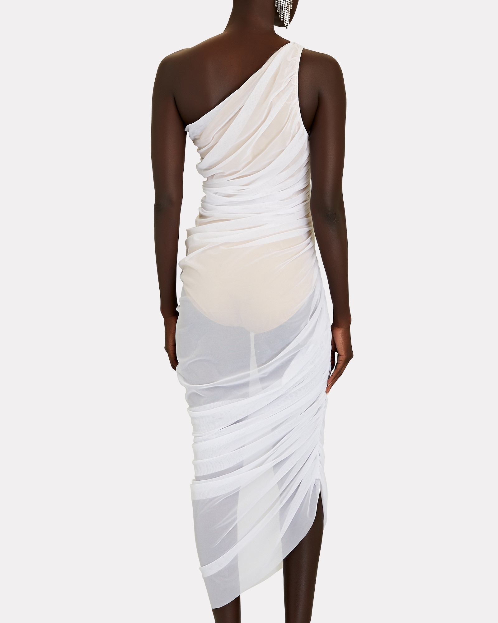 Norma Kamali Diana Ruched One-Shoulder Dress | INTERMIX®
