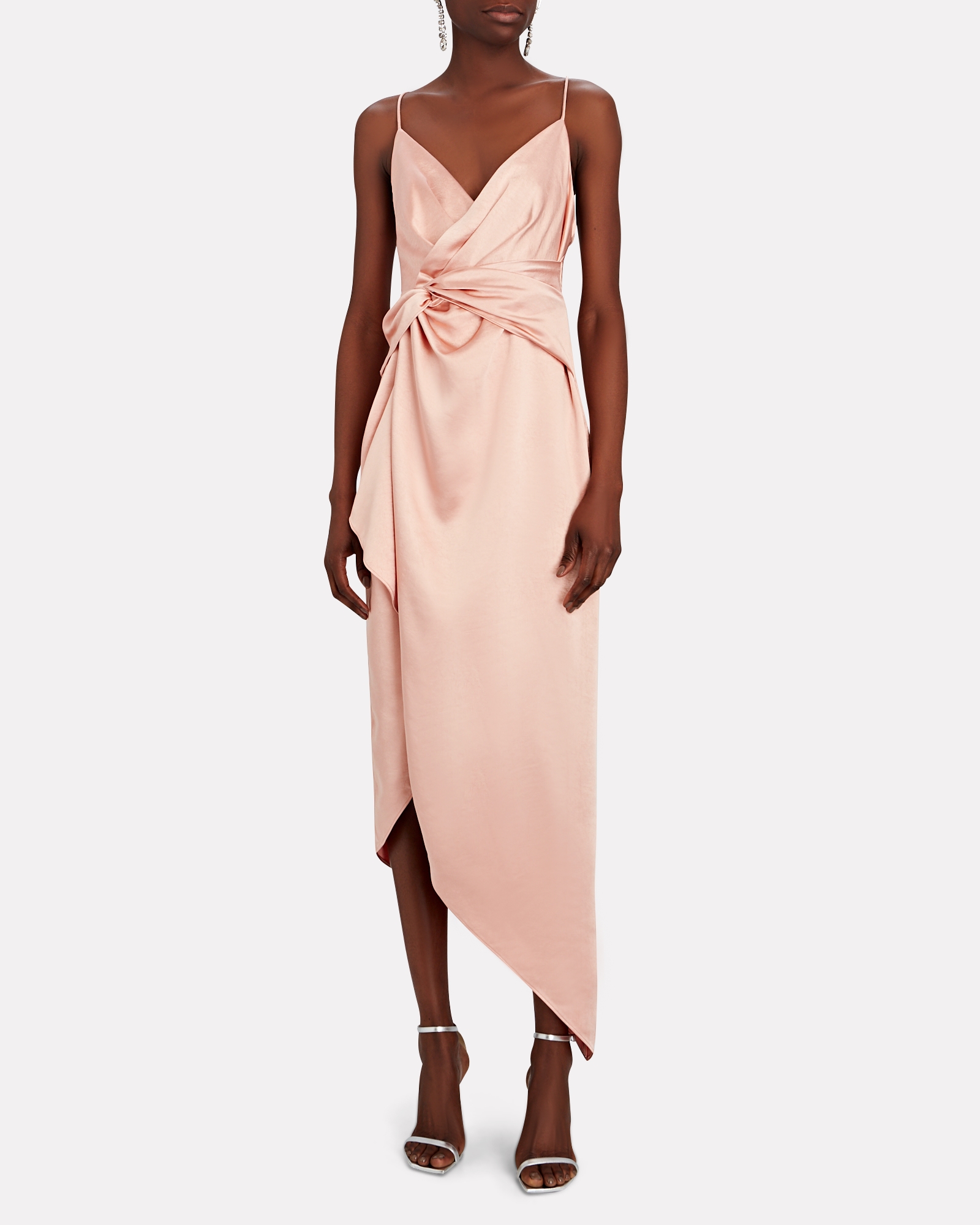Significant Other Elise Ruched Satin Midi Dress | INTERMIX®