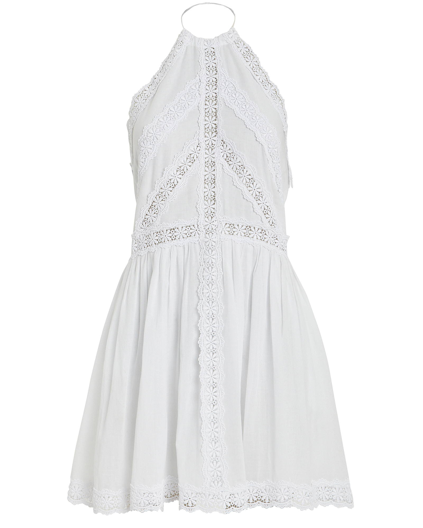 CHARO RUIZ Kim Lace-Trimmed Cotton Dress,060044803760