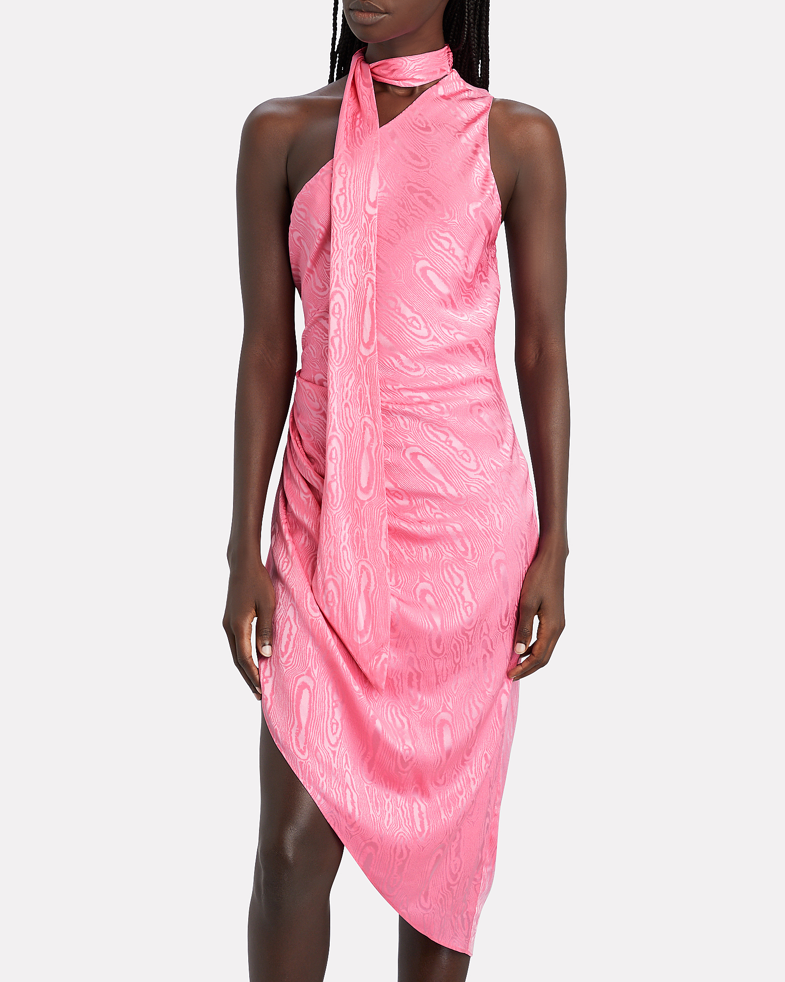 Ronny Kobo Zoey Moiré Asymmetrical Mini Dress | INTERMIX®
