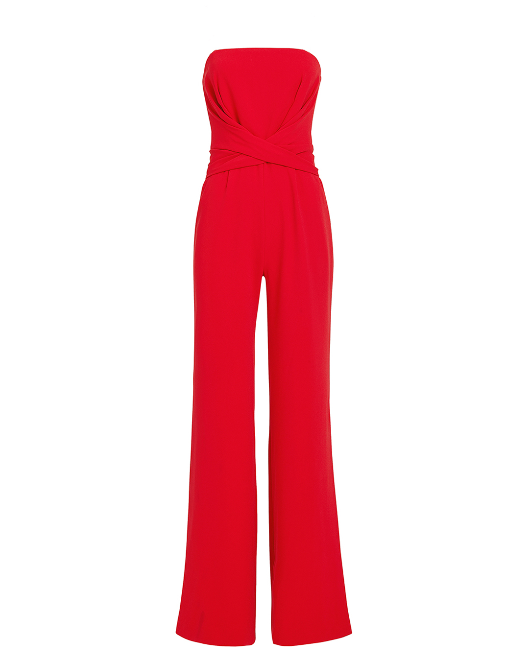 Red Crepe Jumpsuit