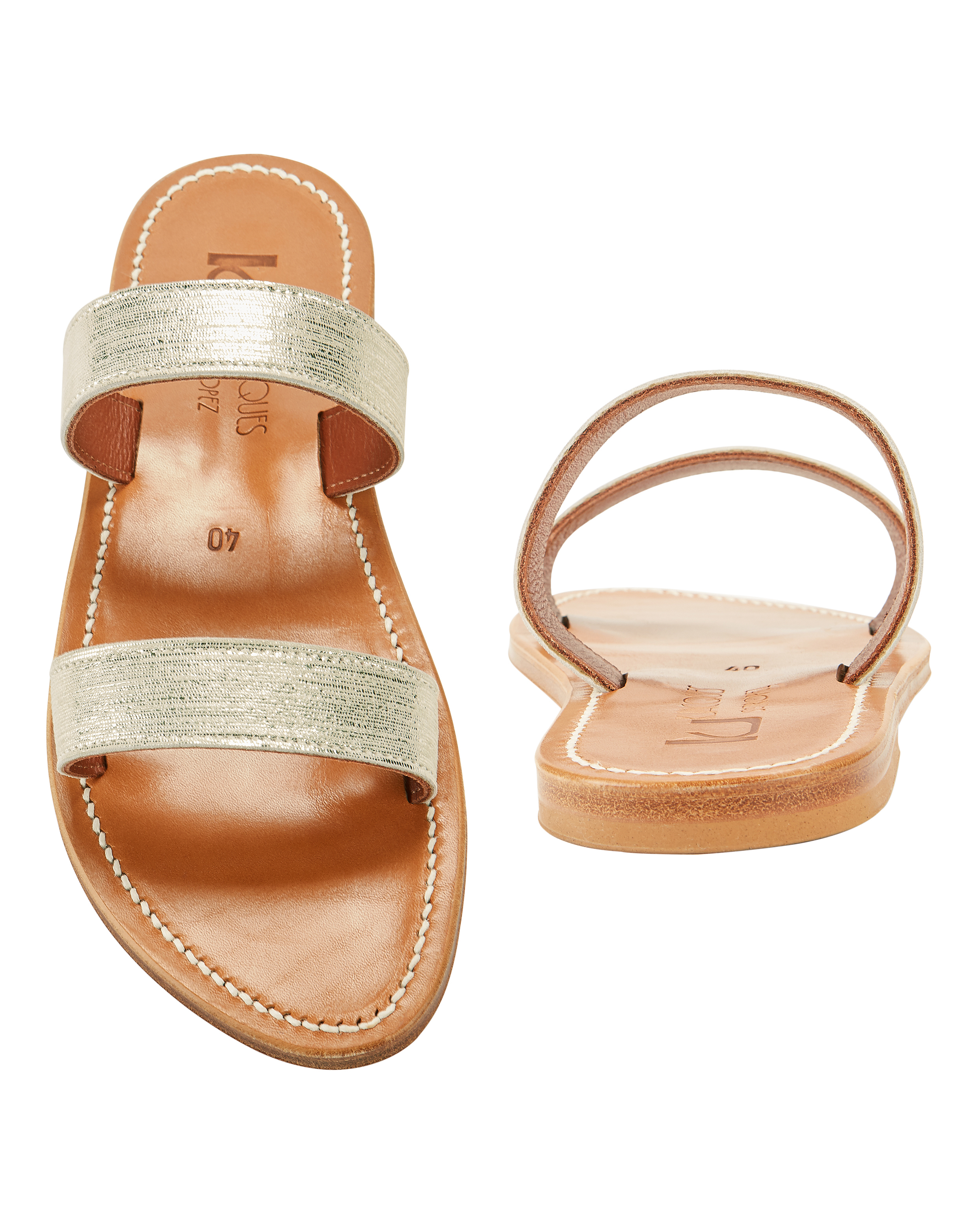 K. Jacques Bagatel Two-Strap Flat Sandals - INTERMIX®