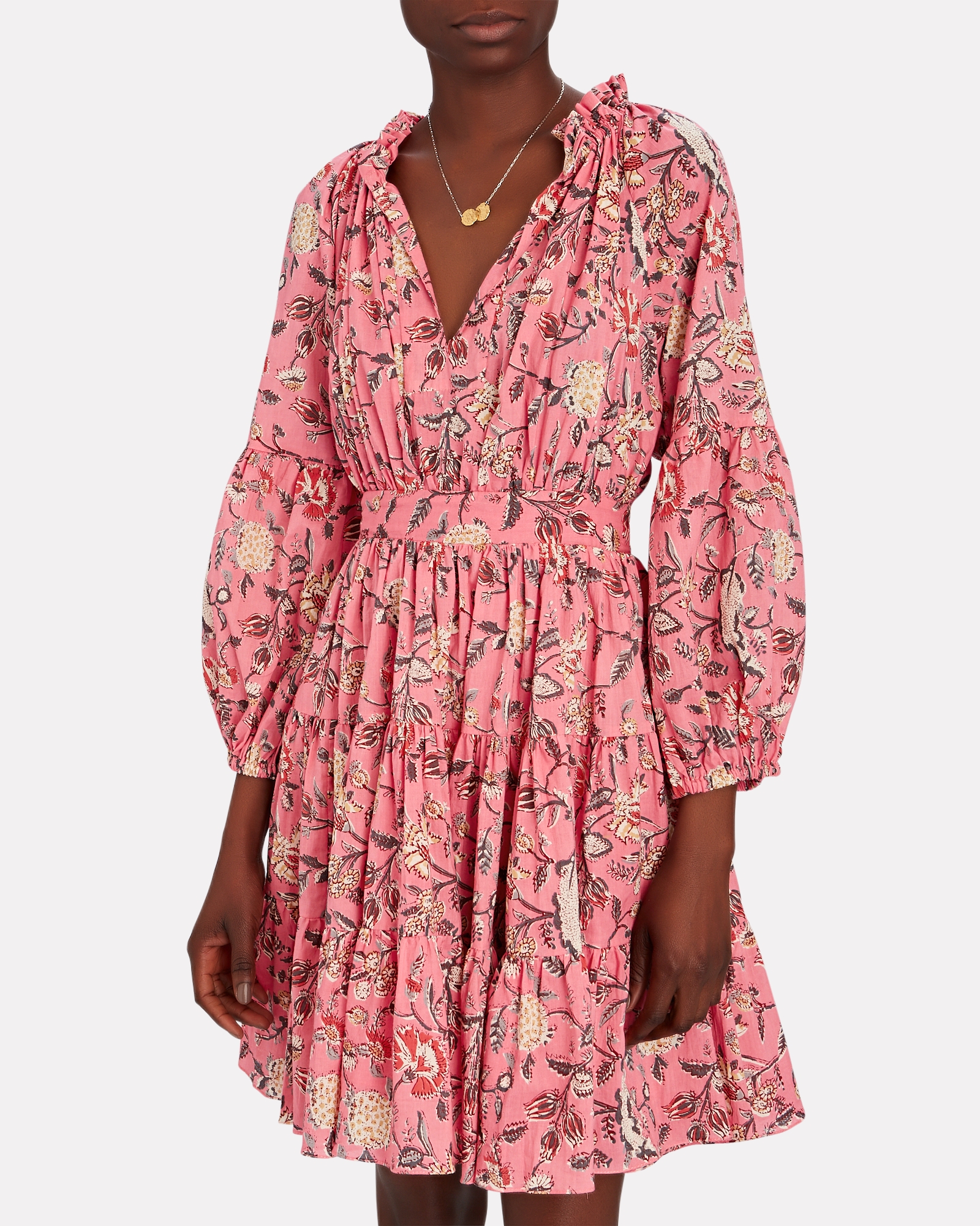 Charina Sarte Rosa Tiered Batik Mini Dress | INTERMIX®