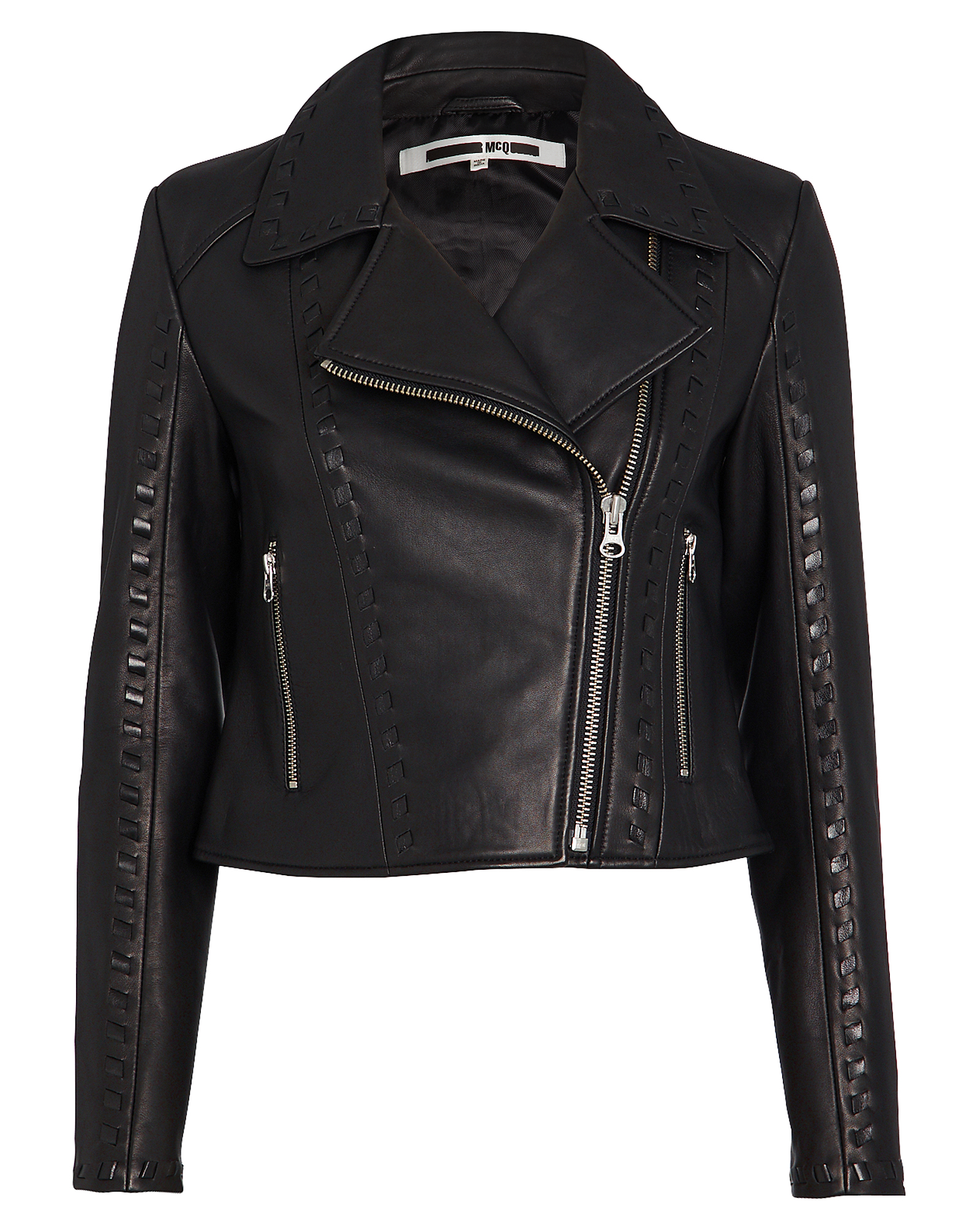 McQ by Alexander McQueen | Motoya Leather Biker Jacket | INTERMIX®