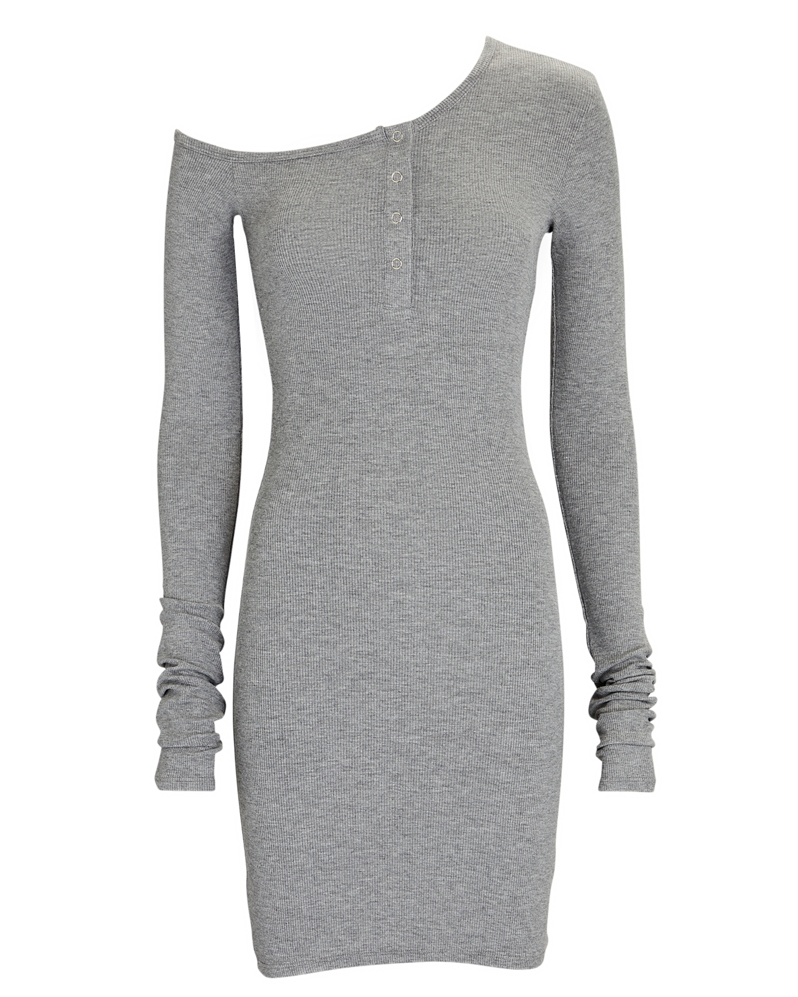 The Line By K Rory One-Shoulder Henley Dress | INTERMIX®