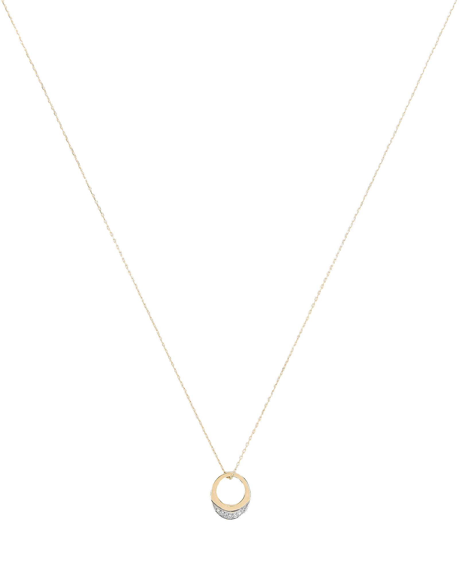Super Tiny Pavé Petal Necklace | INTERMIX®