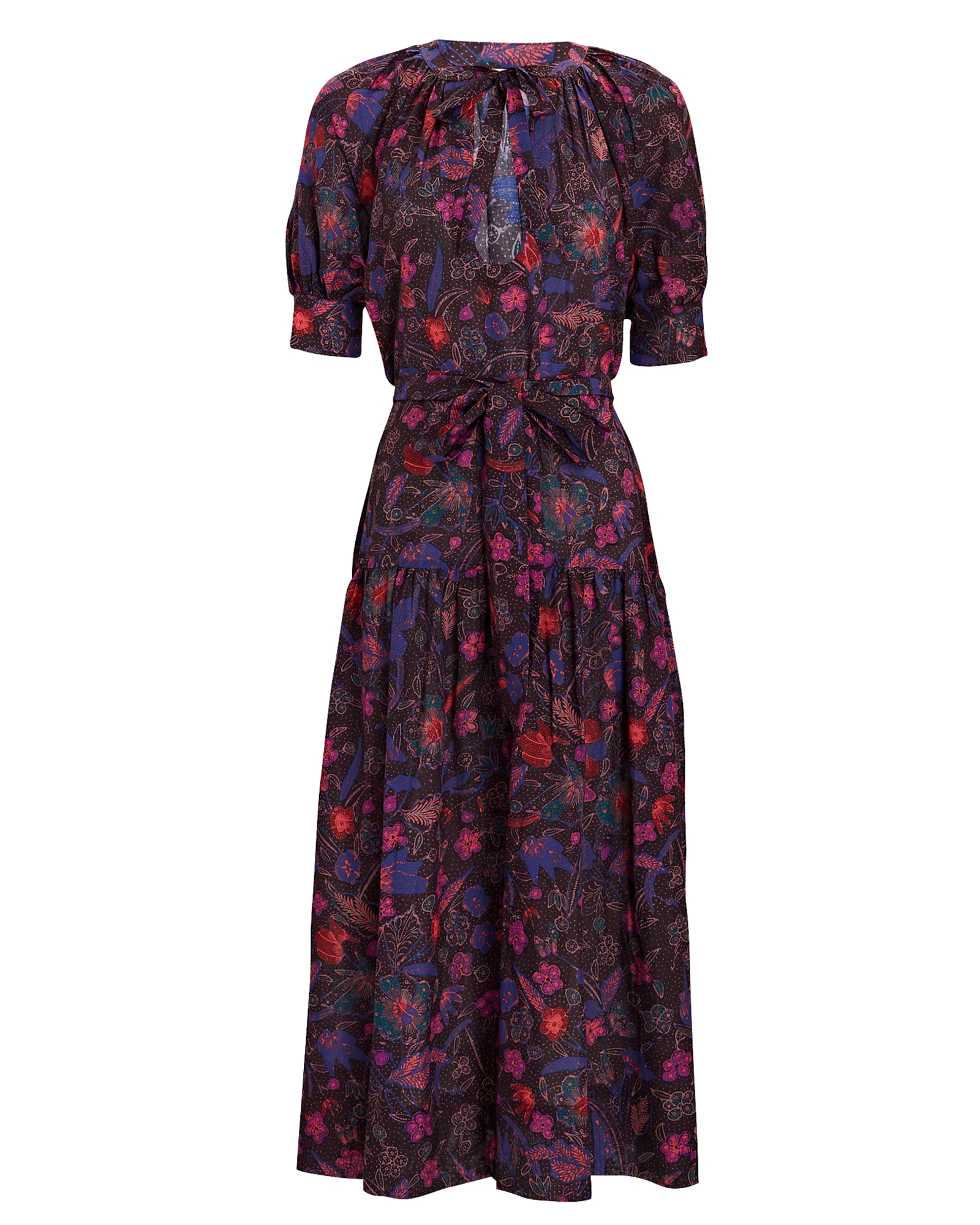 Ulla Johnson Selena Floral Puff Sleeve Midi Dress | INTERMIX®