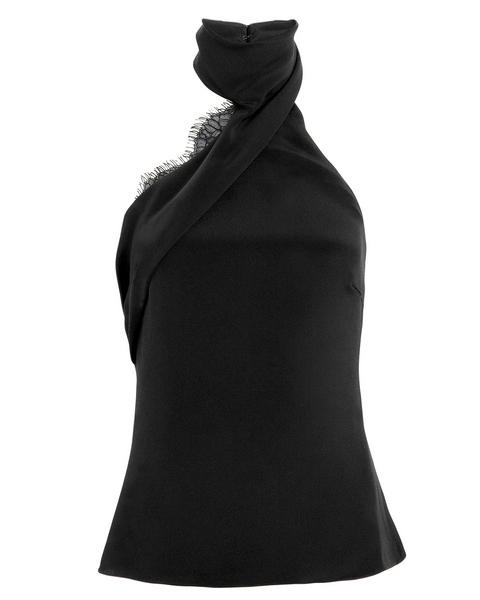 Designer Black Lace Crepe Top | Cushnie | INTERMIX®