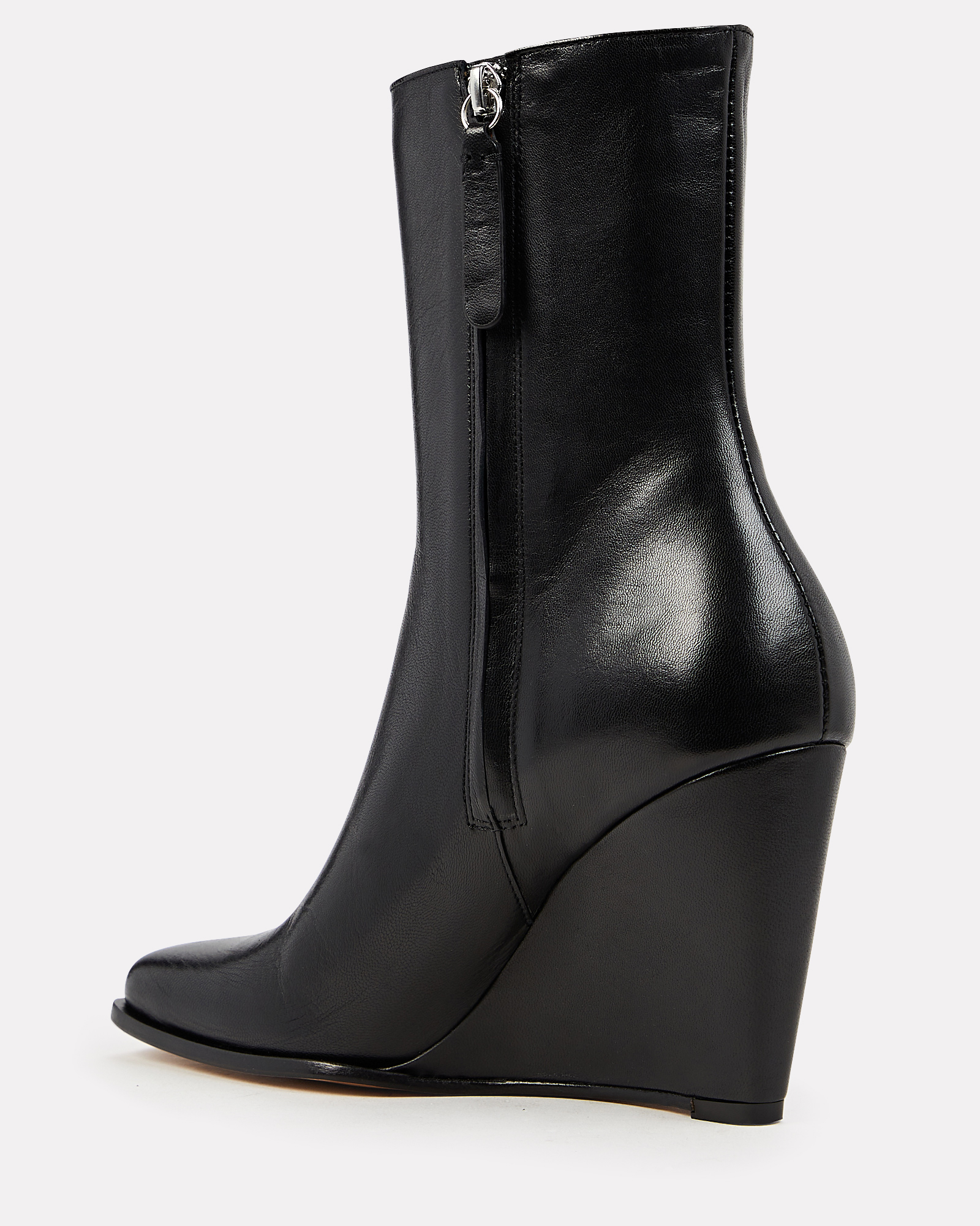 Wandler Gaia Wedge Ankle Boots In Black | INTERMIX®