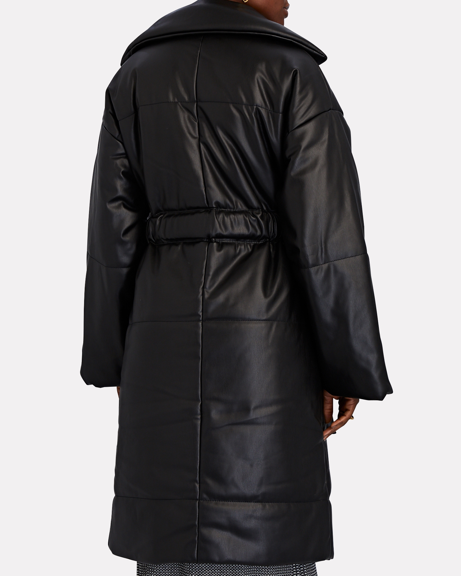 Proenza Schouler White Label Quilted Vegan Leather Puffer Coat in black ...