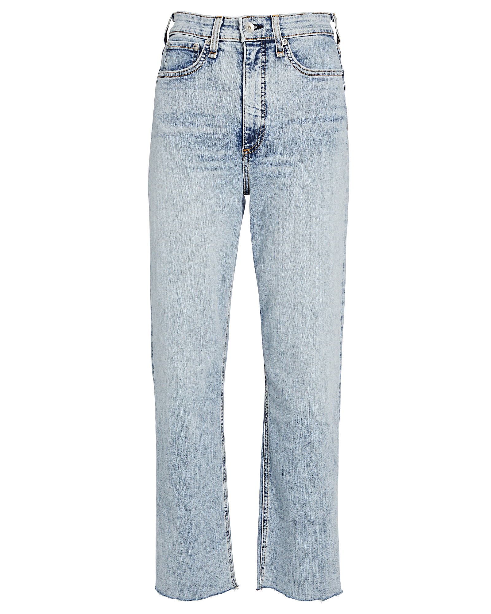 Rag & Bone Jane High-rise Straigh-leg Jeans In Light Wash Denim