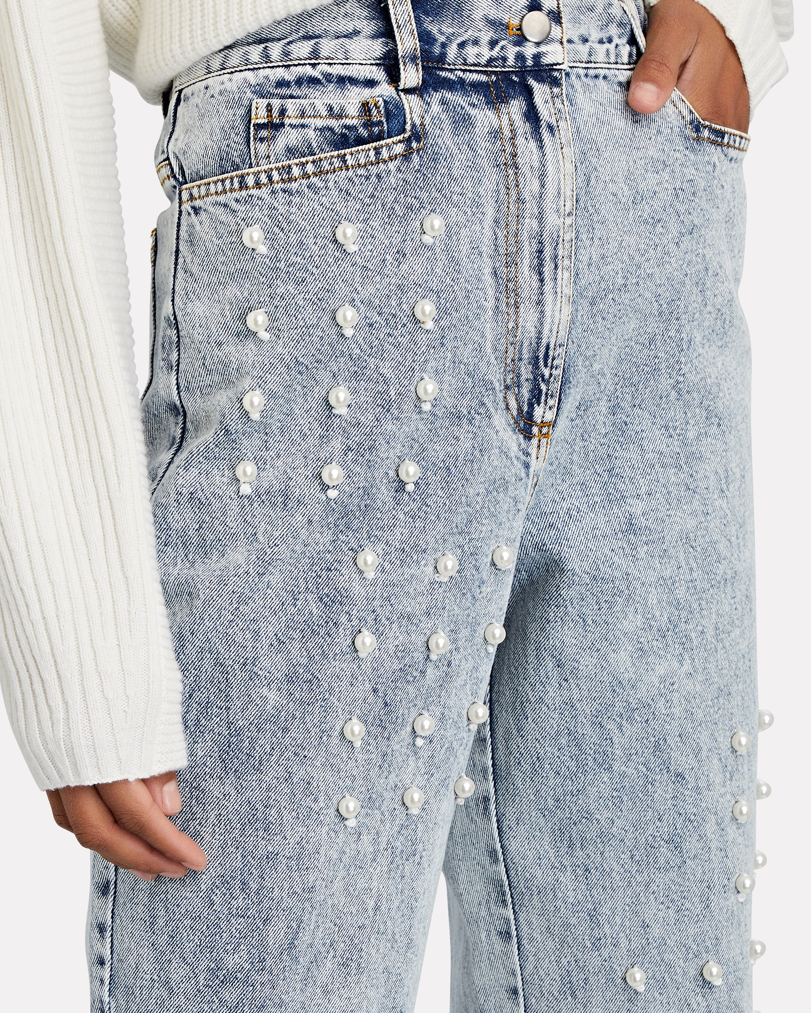 Sea Betty Pearl-Embellished Jeans | INTERMIX®