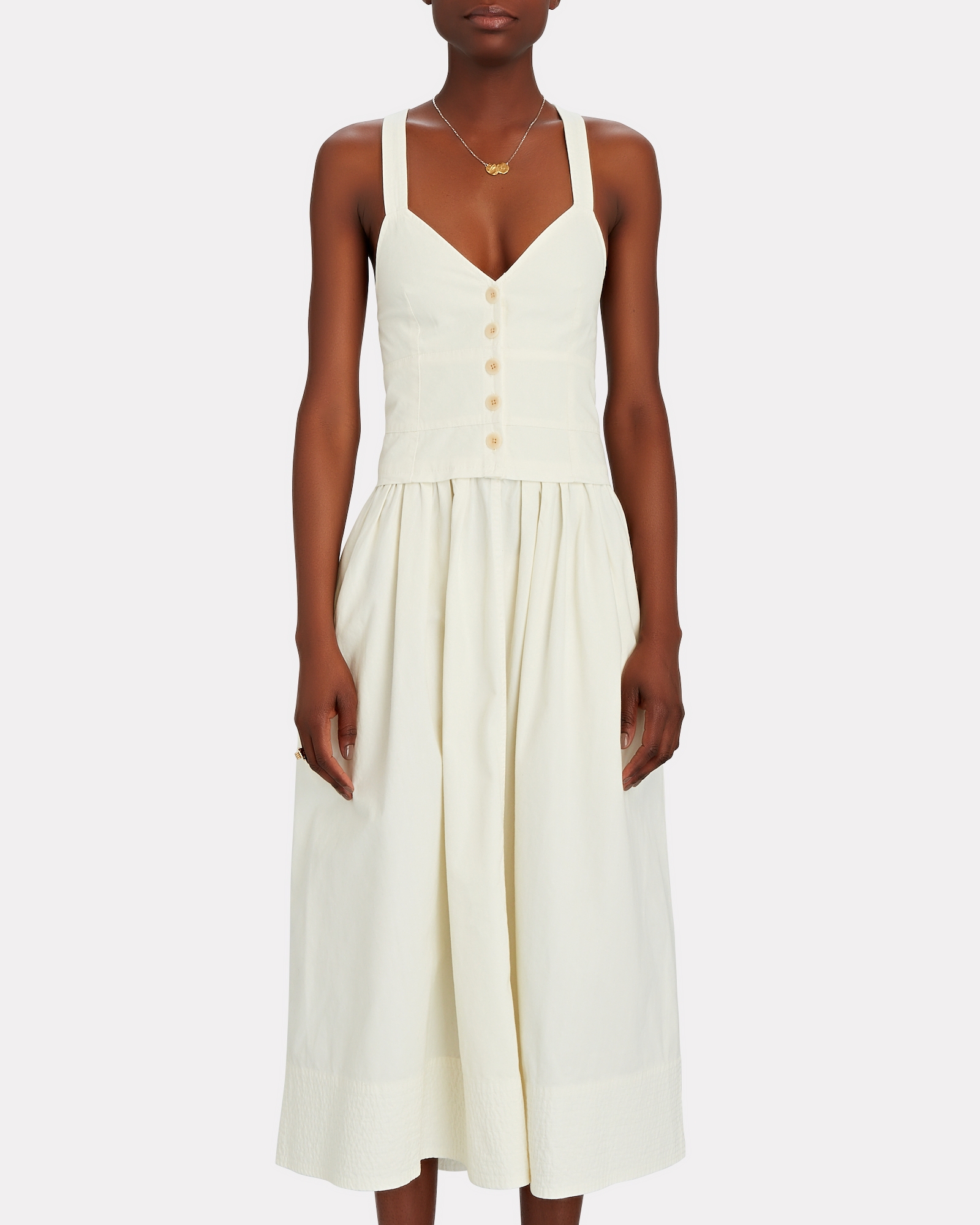 Proenza Schouler White Label Sleeveless Cotton Midi Dress | INTERMIX®
