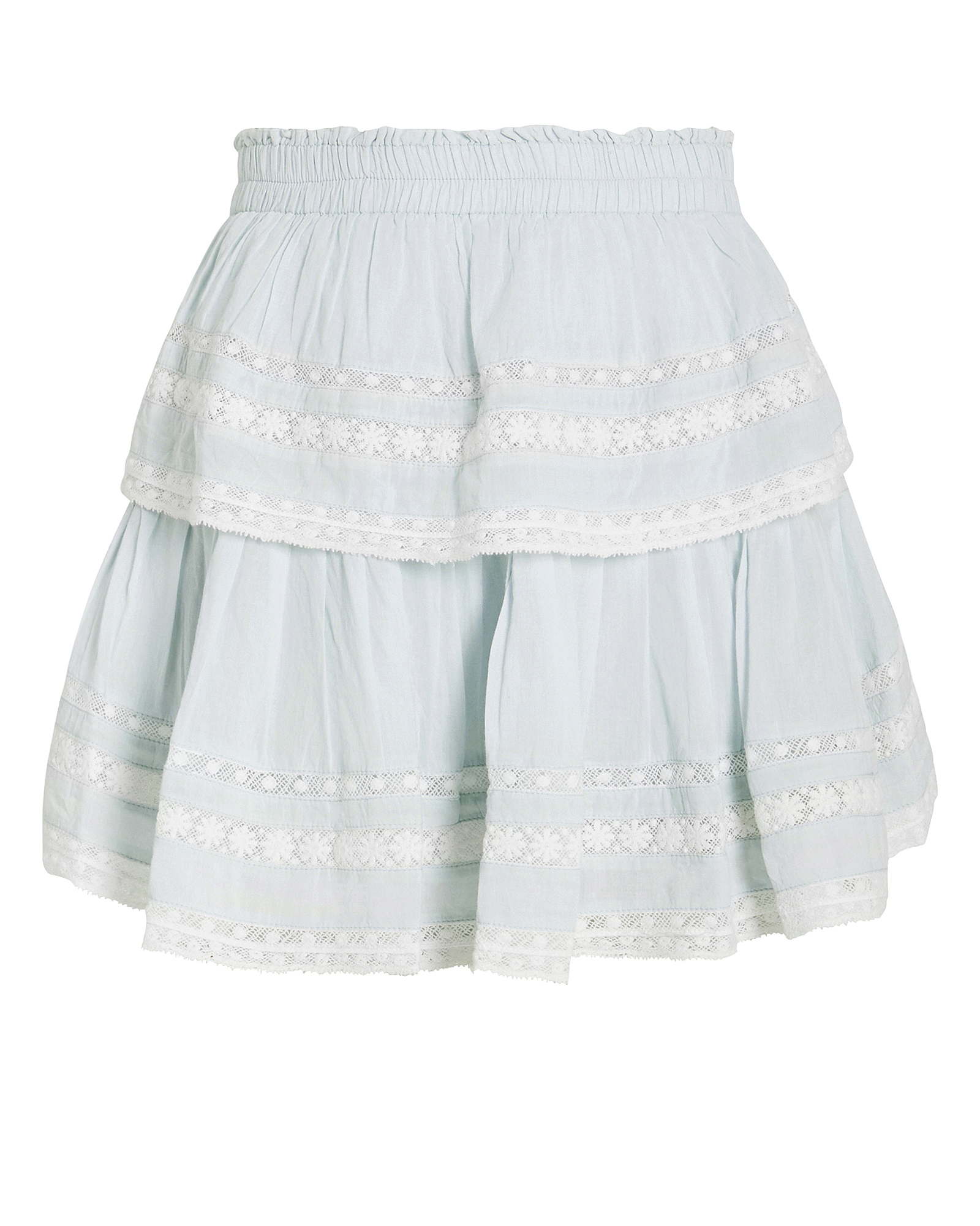 LOVESHACKFANCY Lace Ruffle Mini Skirt,LS002-389-RUFFLE
