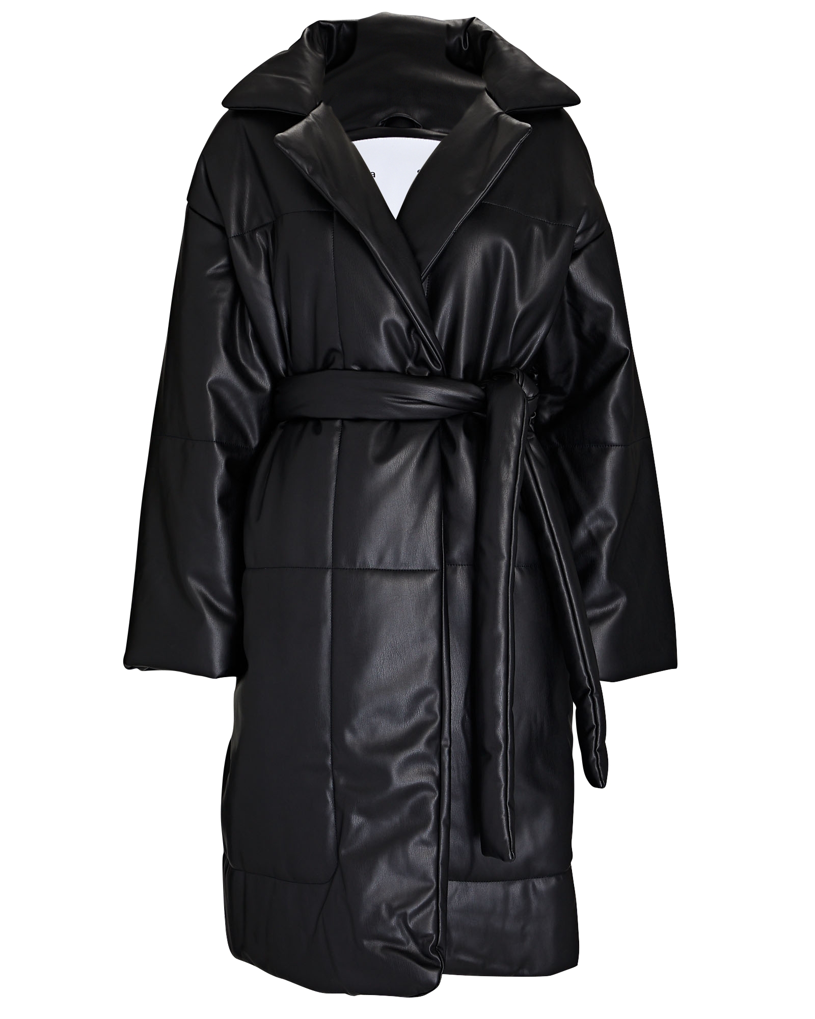 Proenza Schouler White Label Quilted Vegan Leather Puffer Coat in black ...