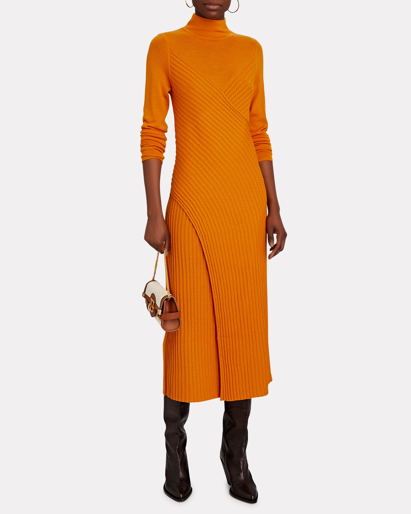 AMUR Leticia Cable Knit Midi Dress | INTERMIX®