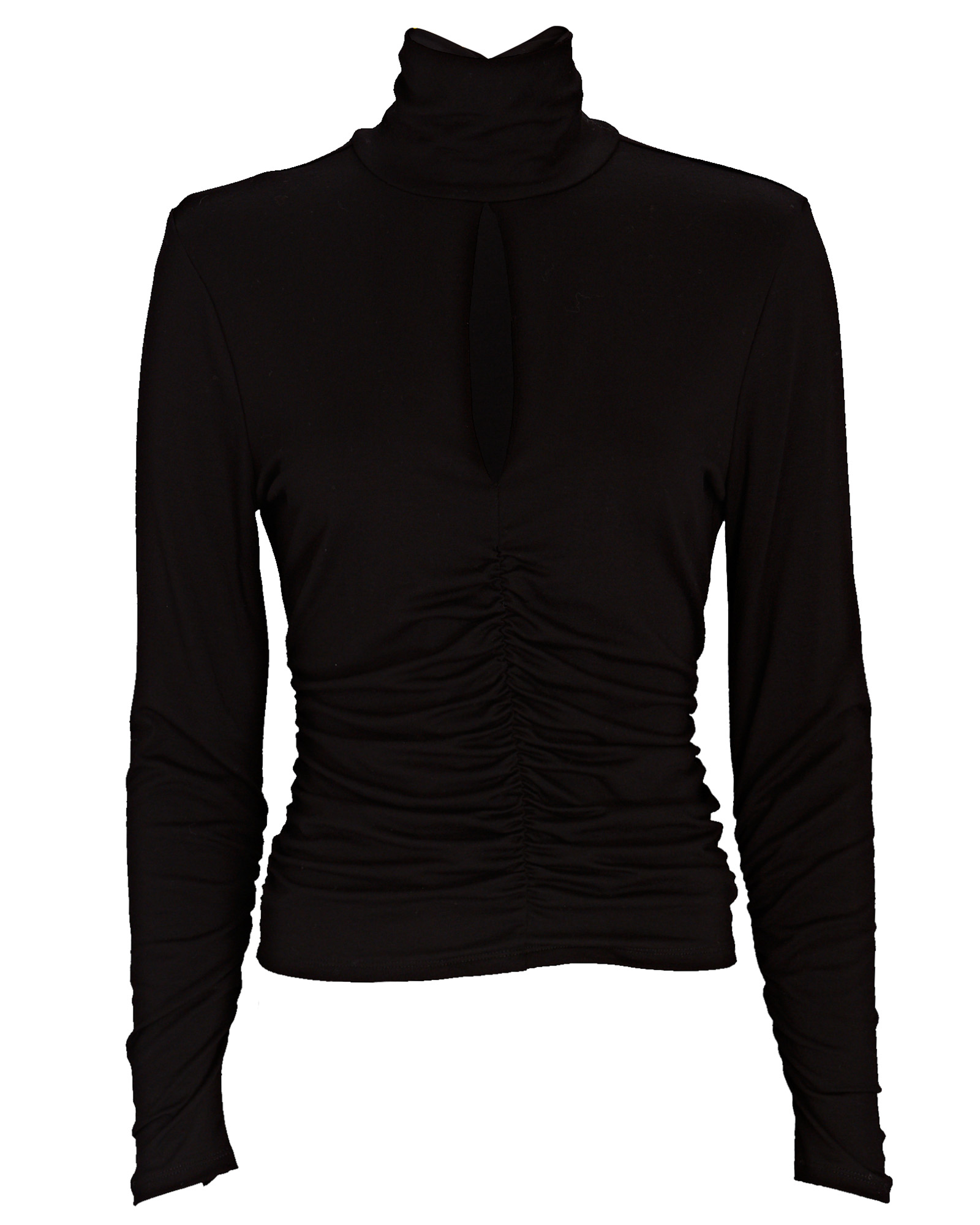 FRAME Felicity Ruched Keyhole Top | INTERMIX®