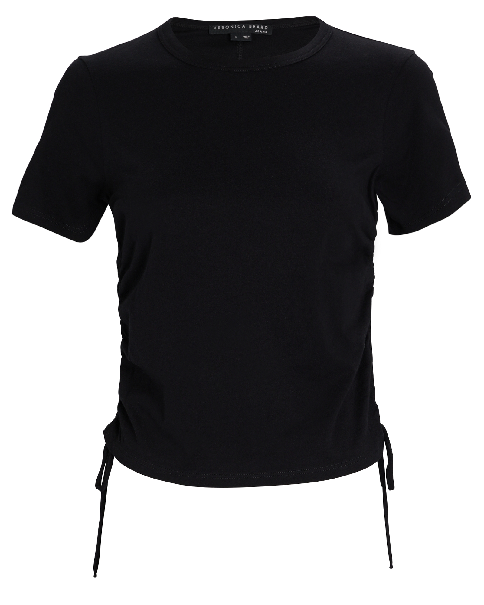 Veronica Beard Tazi Ruched Pima Cotton T-Shirt | INTERMIX®