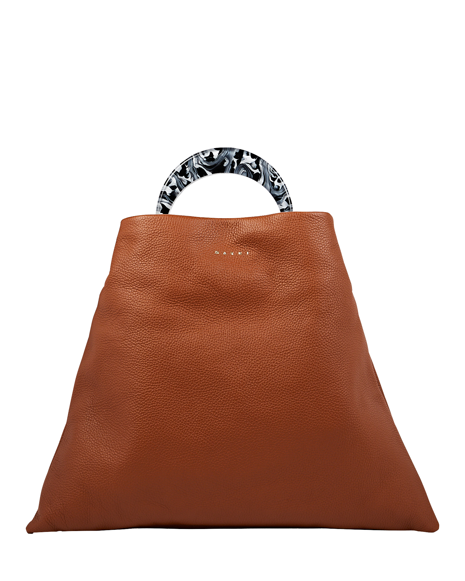 Marni Venice Leather Shoulder Bag In Brown | INTERMIX®