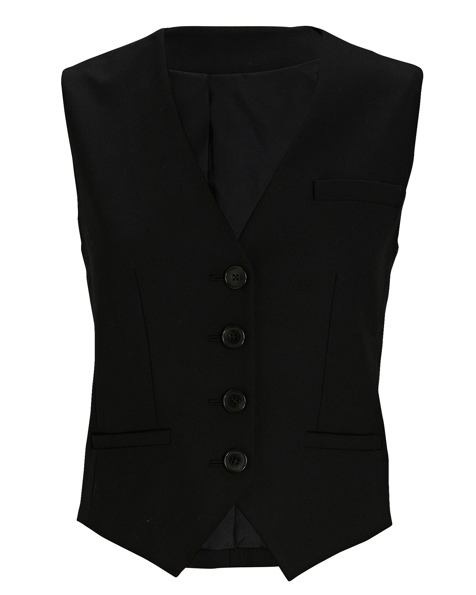 Luel Studio Aaron Button-down Vest In Black