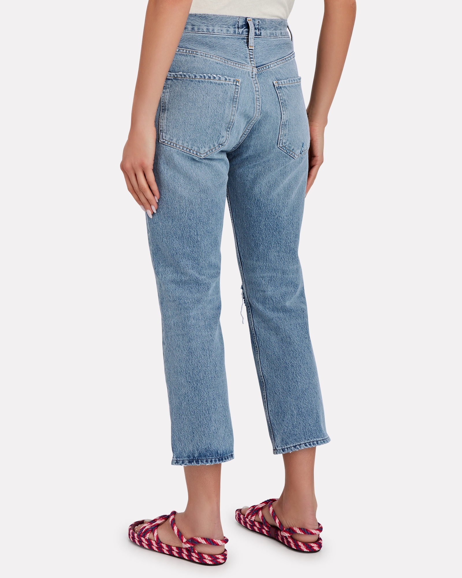 AGOLDE Riley High-Rise Cropped Jeans | INTERMIX®