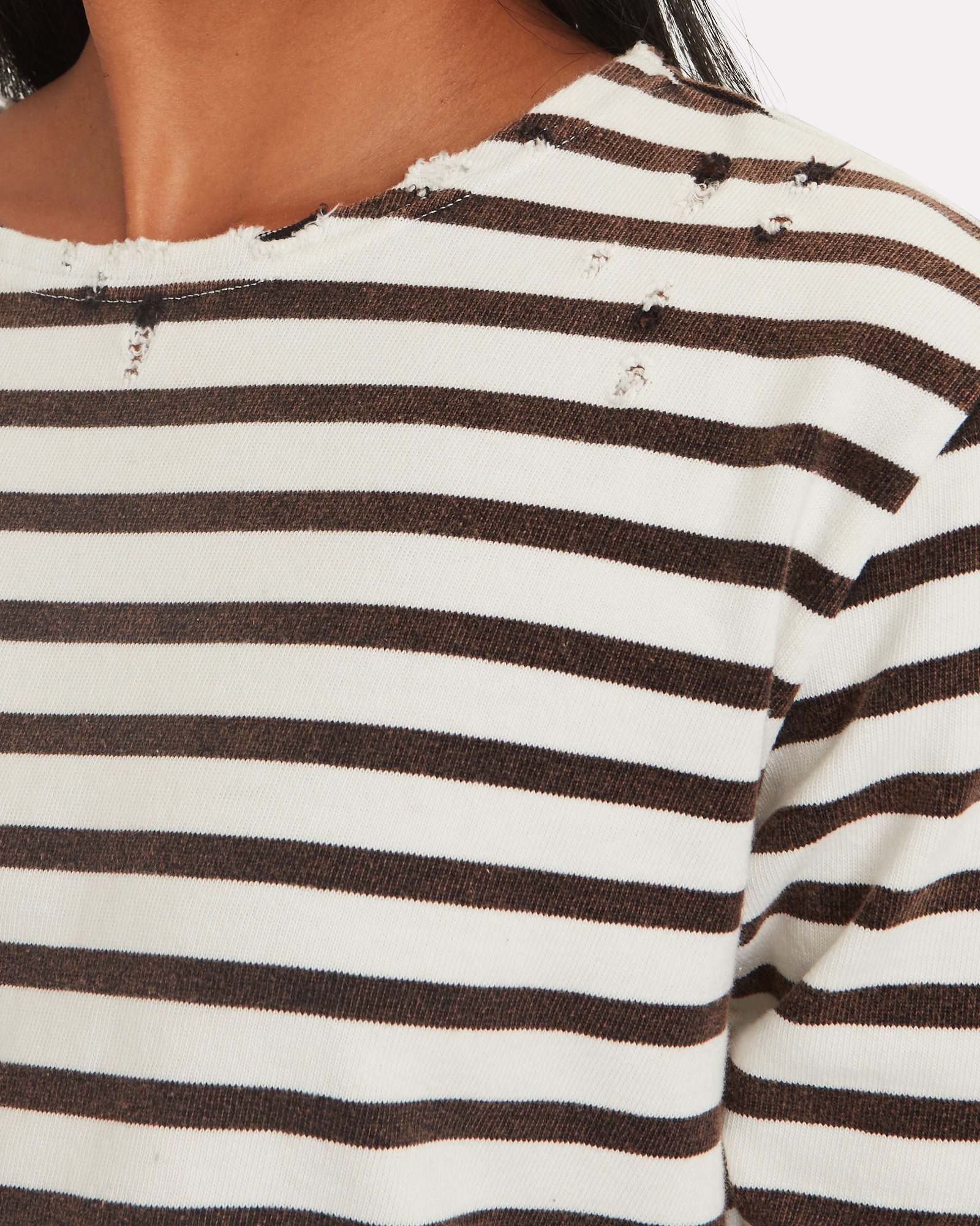 R13 Distressed Breton Stripe T-Shirt | INTERMIX®