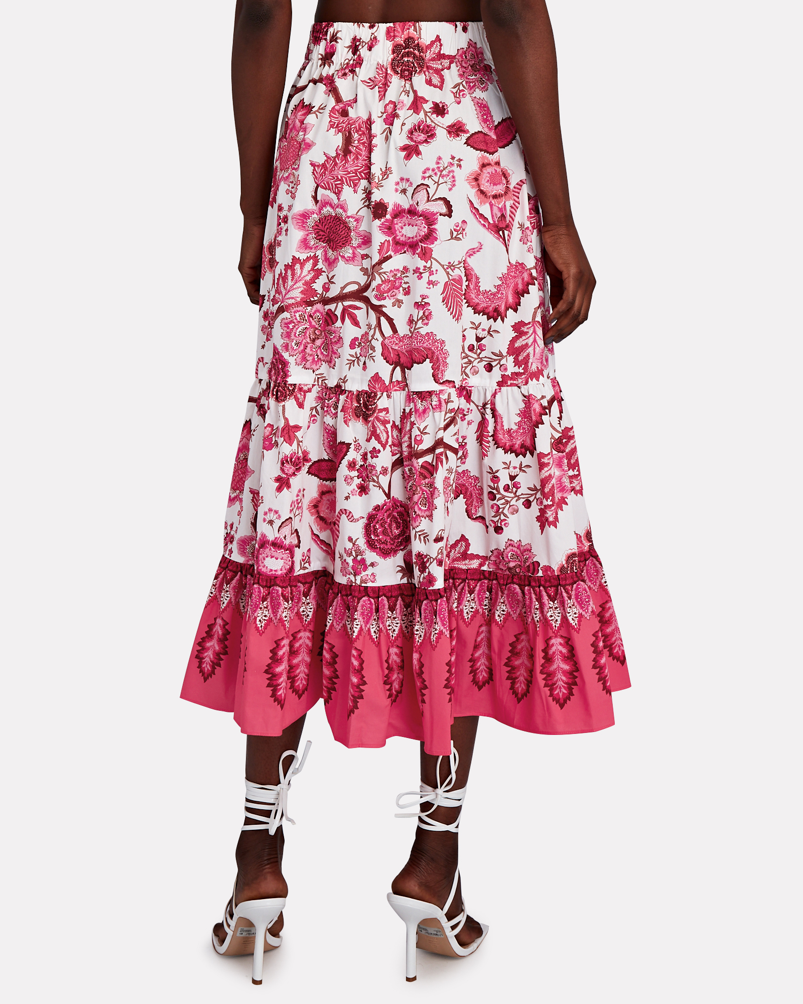 cara cara Chase Floral Poplin Midi Skirt | INTERMIX®