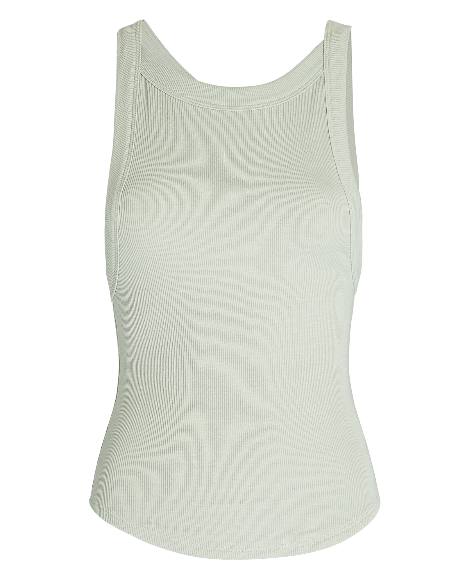 The Line by K Ximeno High Neck Tank In Green | INTERMIX®