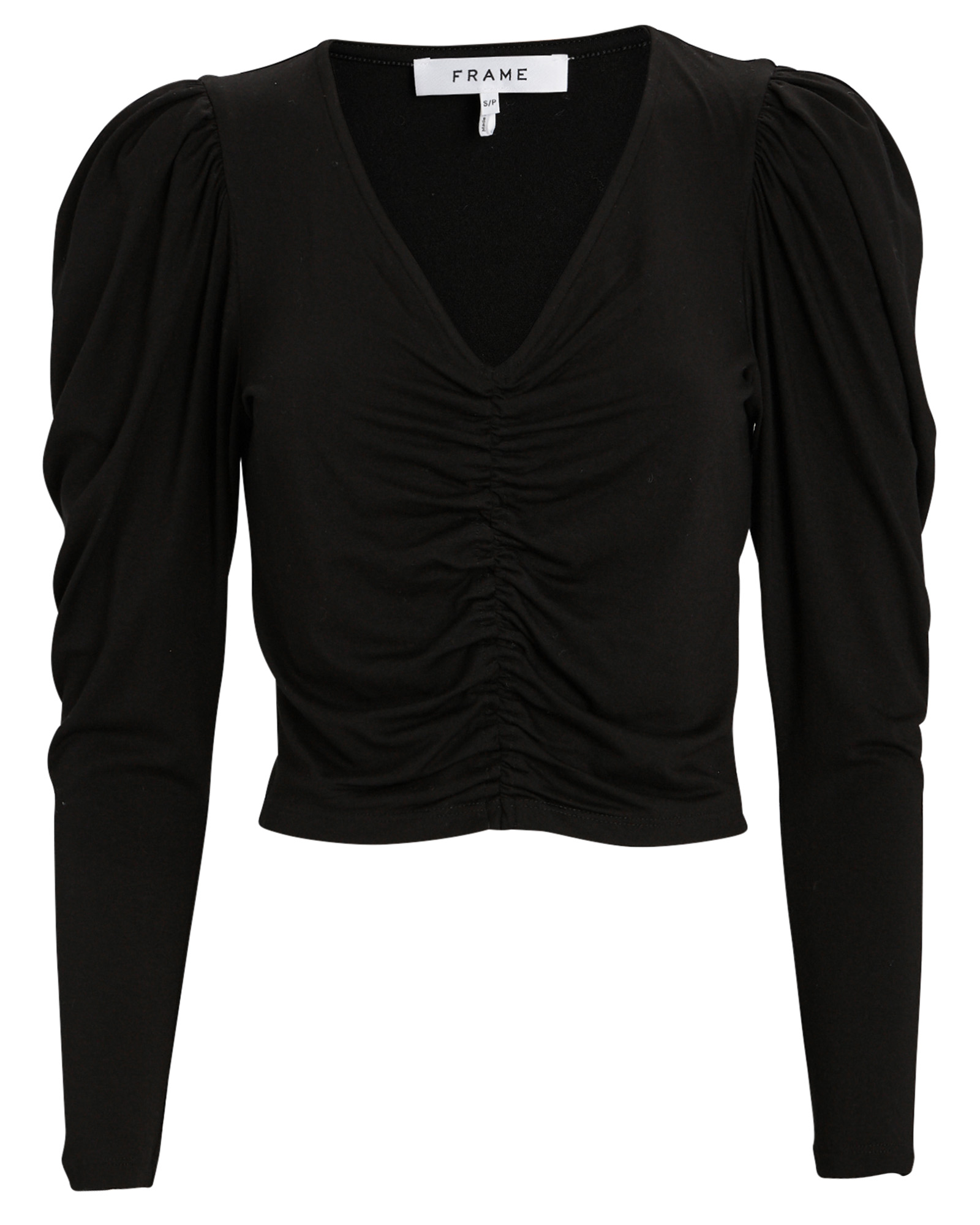 FRAME Agnes Ruched Knit Top | INTERMIX®