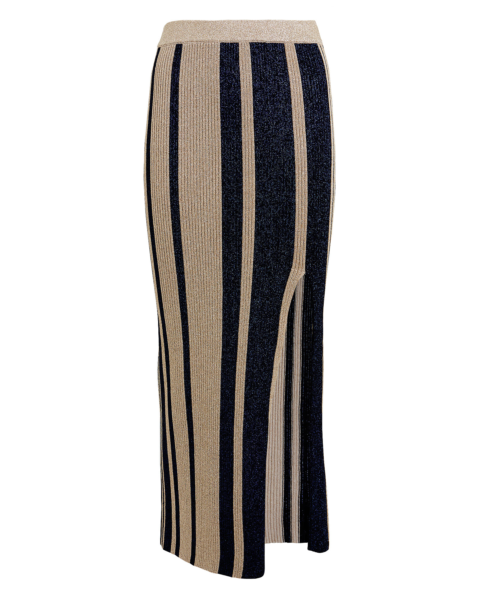 Self-portrait Lurex Striped Knit Skirt In Multi | ModeSens