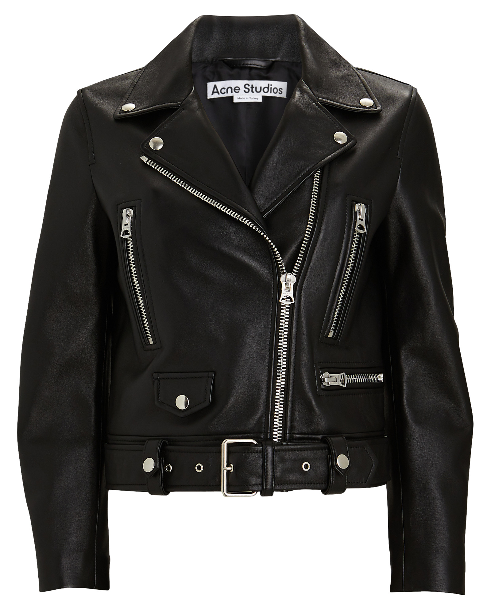 Acne Studios Leather Moto Jacket | INTERMIX®