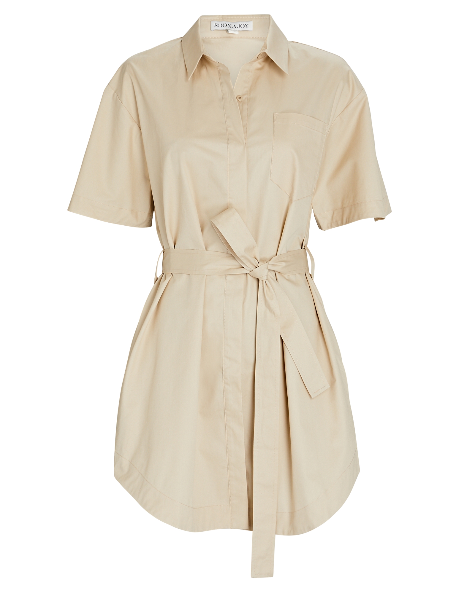 Shona Joy Amelie Poplin Mini Shirt Dress | INTERMIX®