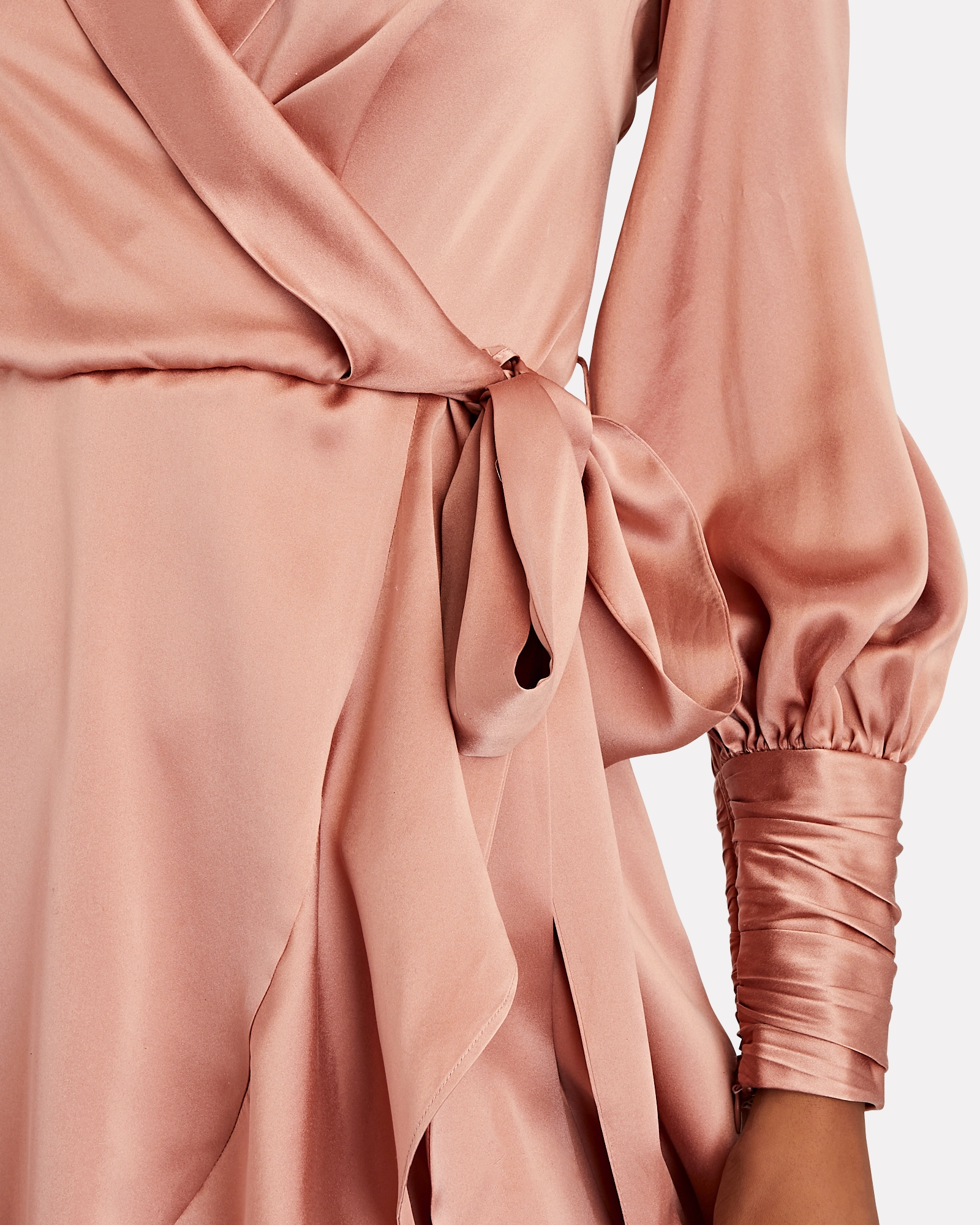 Zimmermann Silk High-Low Wrap Dress ...