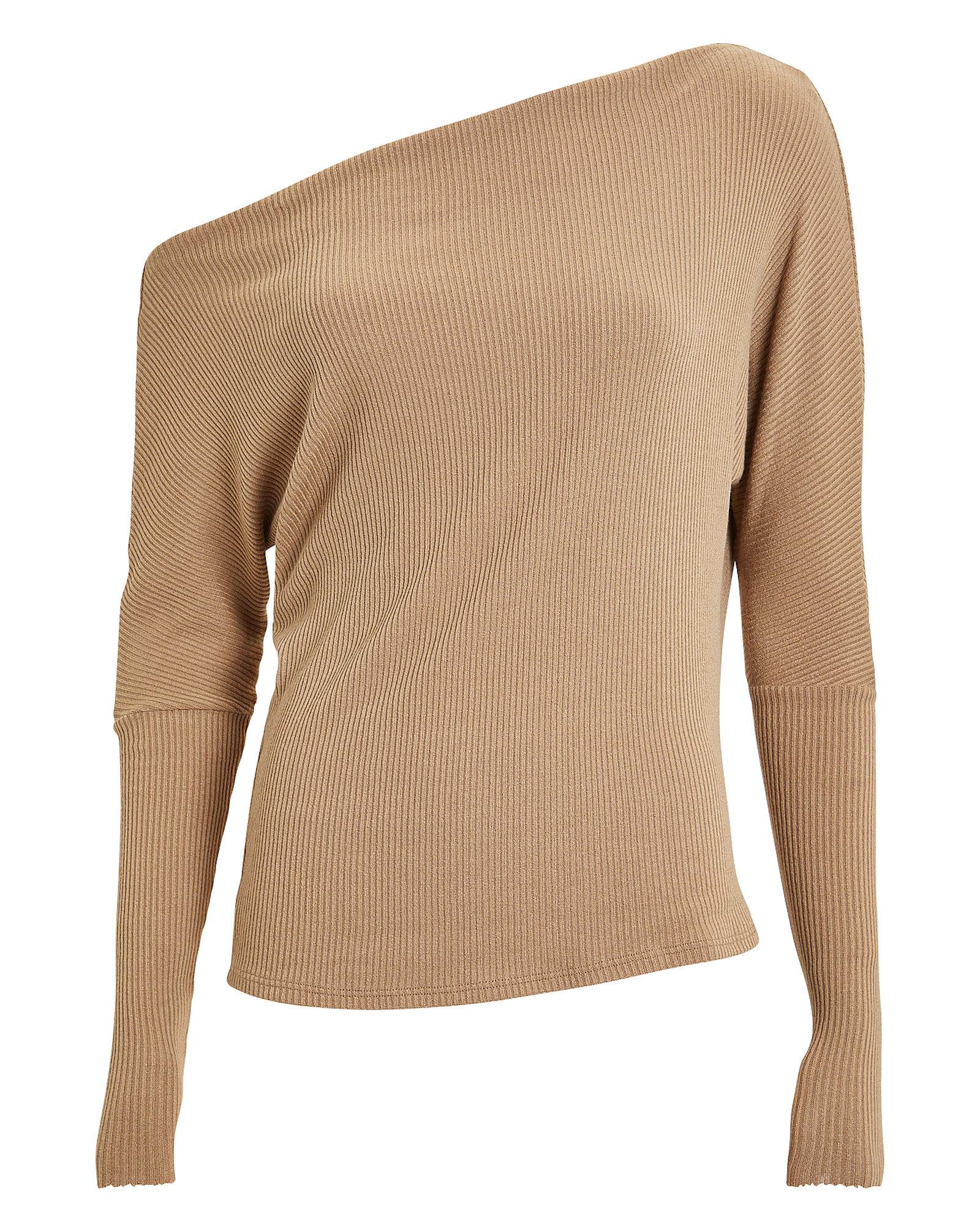 Enza Costa Slouch Ribbed Jersey Top In Sandstone | ModeSens