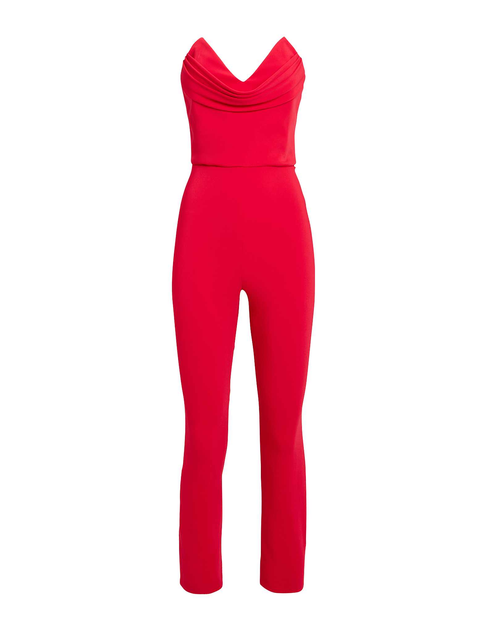 Red Strapless Evening Jumpsuit | CUSHNIE | INTERMIX®
