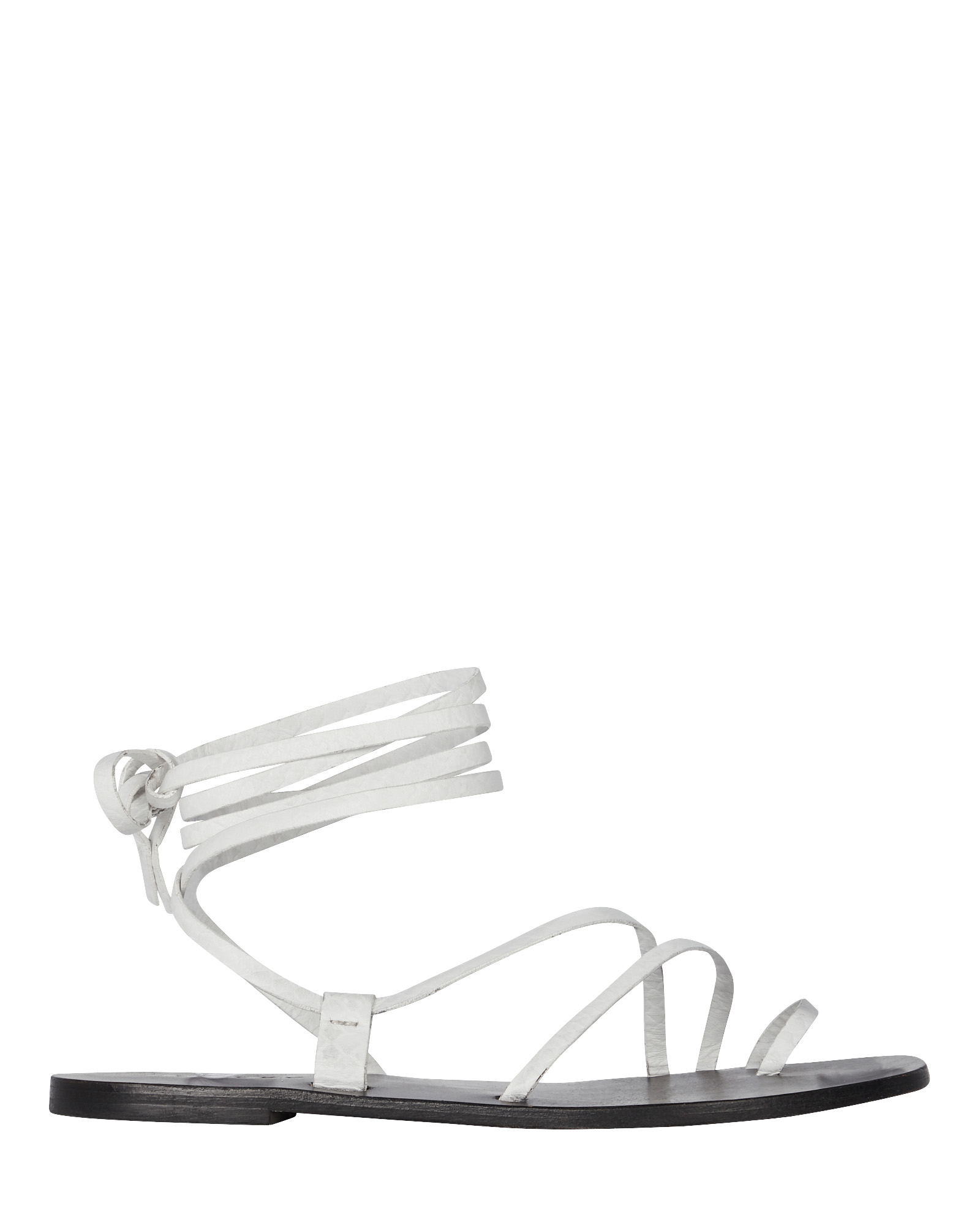 A.EMERY BEAU ANKLE TIE LEATHER SANDALS,060050756944