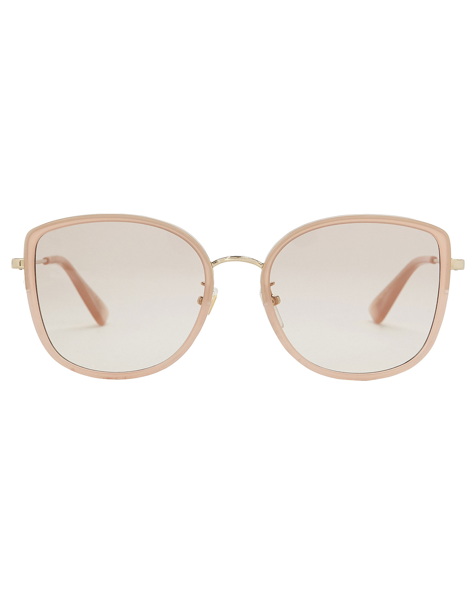 Gucci Havana Rounded Cat Eye Sunglasses In Rose