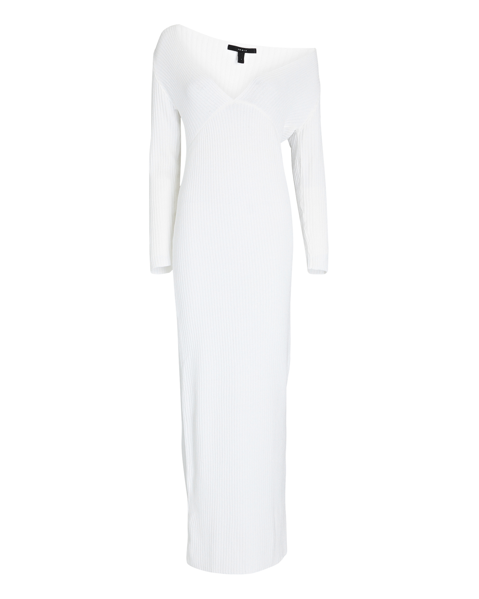 Trois the Label Devon One-Shoulder Rib Knit Dress | INTERMIX®