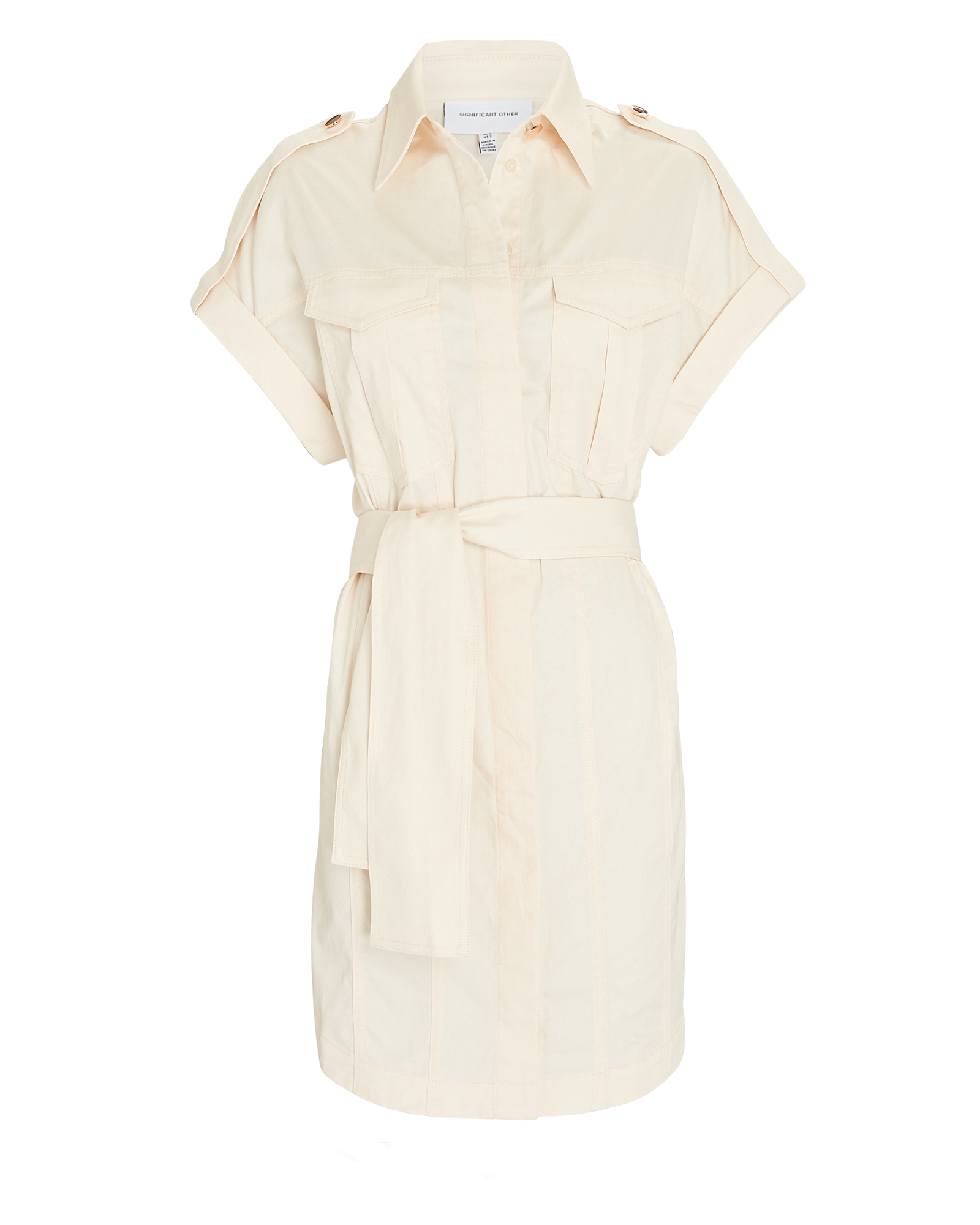 Significant Other Lenny Belted Cotton Cargo Mini Dress | INTERMIX®