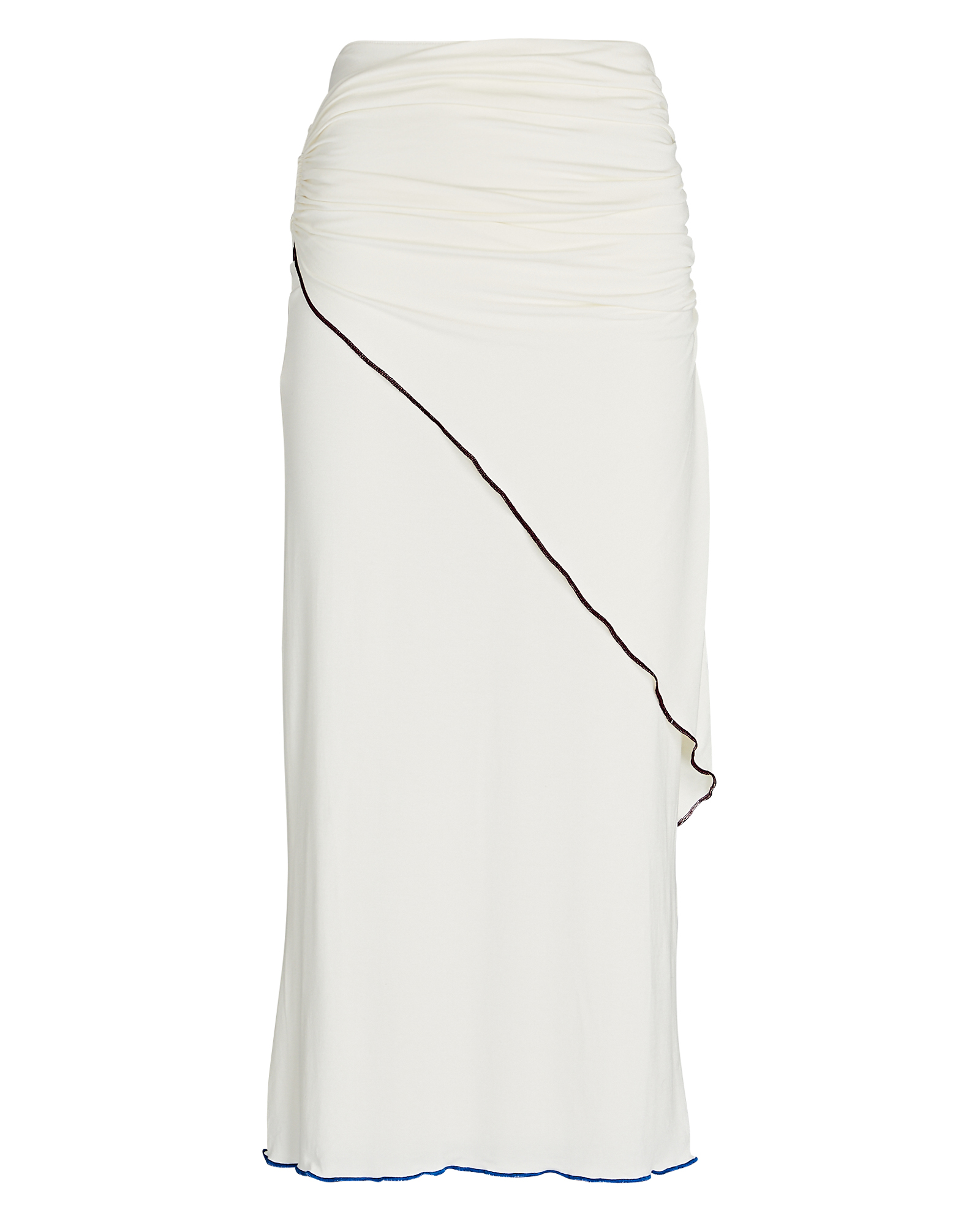 The Line by K Anita Tiered Midi Skirt In White | INTERMIX®